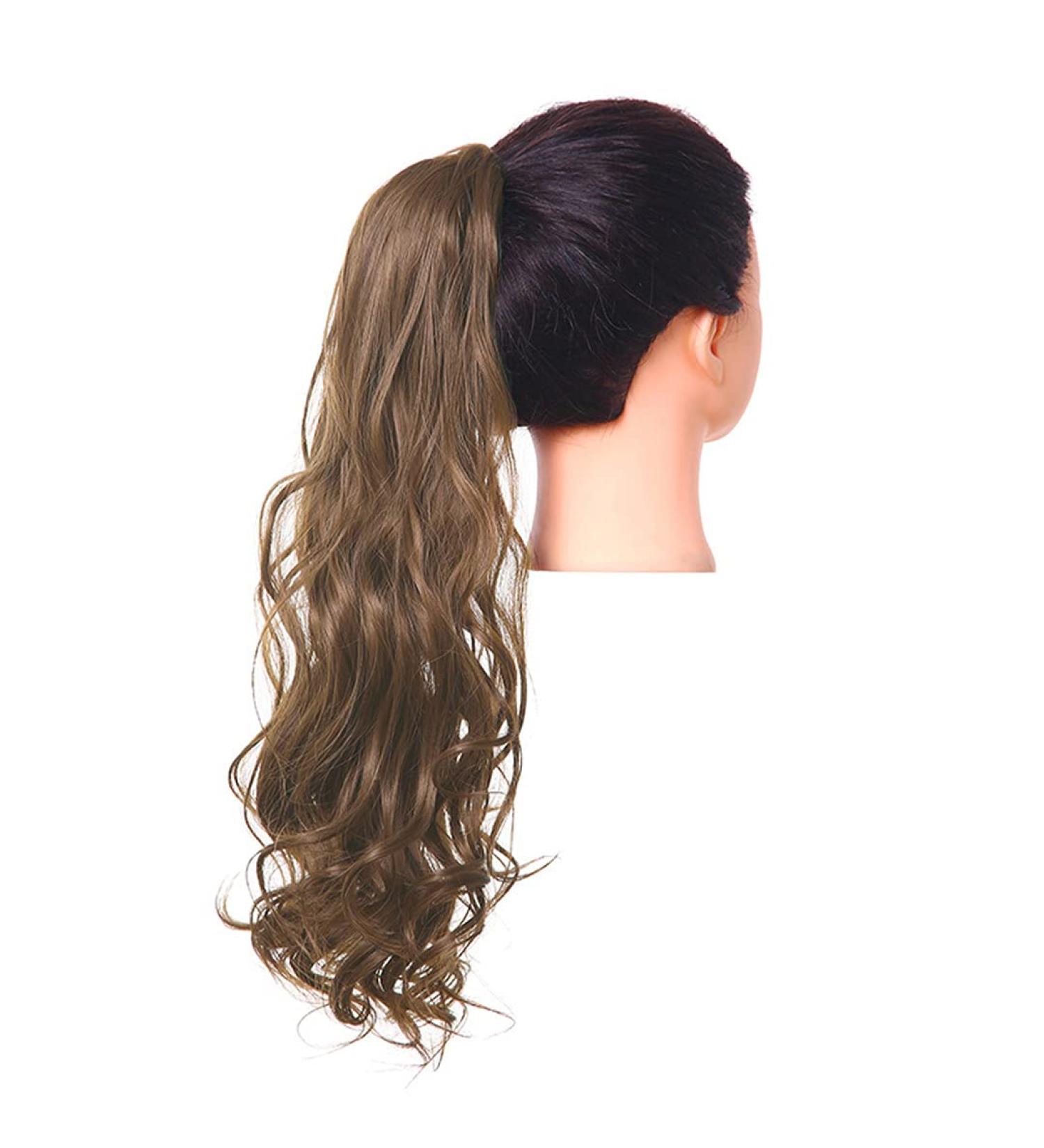 Shadow Curly Hair Ponytail Extensions - Afro Long Clip-in Synthetic Wig 26in Blonde & Pink - Buy Online on GoSupps.com