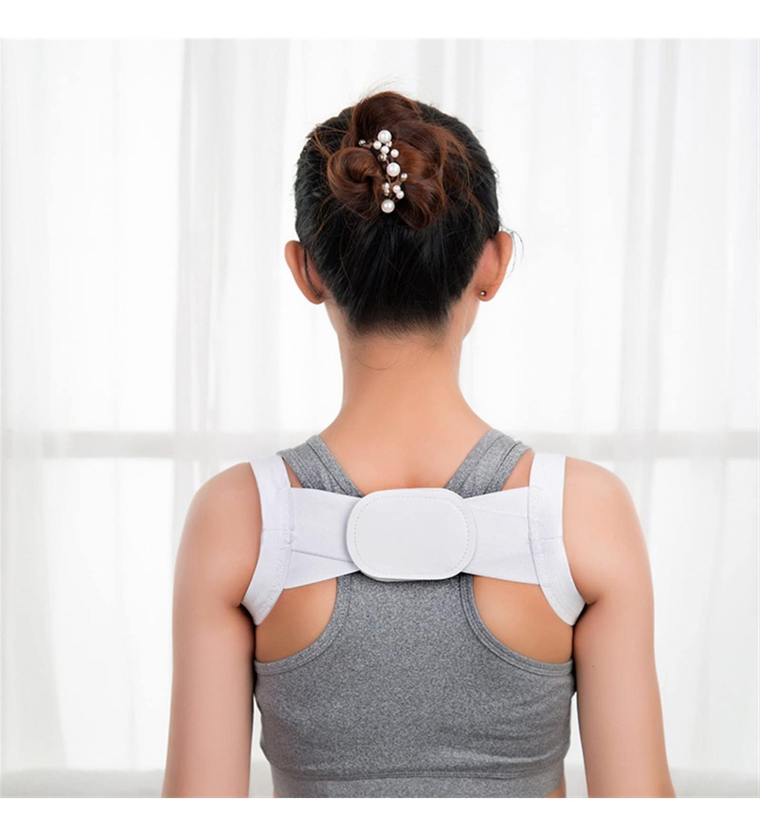 Posture Corrector Posture Clavicle Support Corrector Magnetic Therapy Back Straight Shoulder Brace Strap Belt Correct Adjustable Male Female Back Brace (Black XL) Better life White XL - Buy Online on GoSupps.com