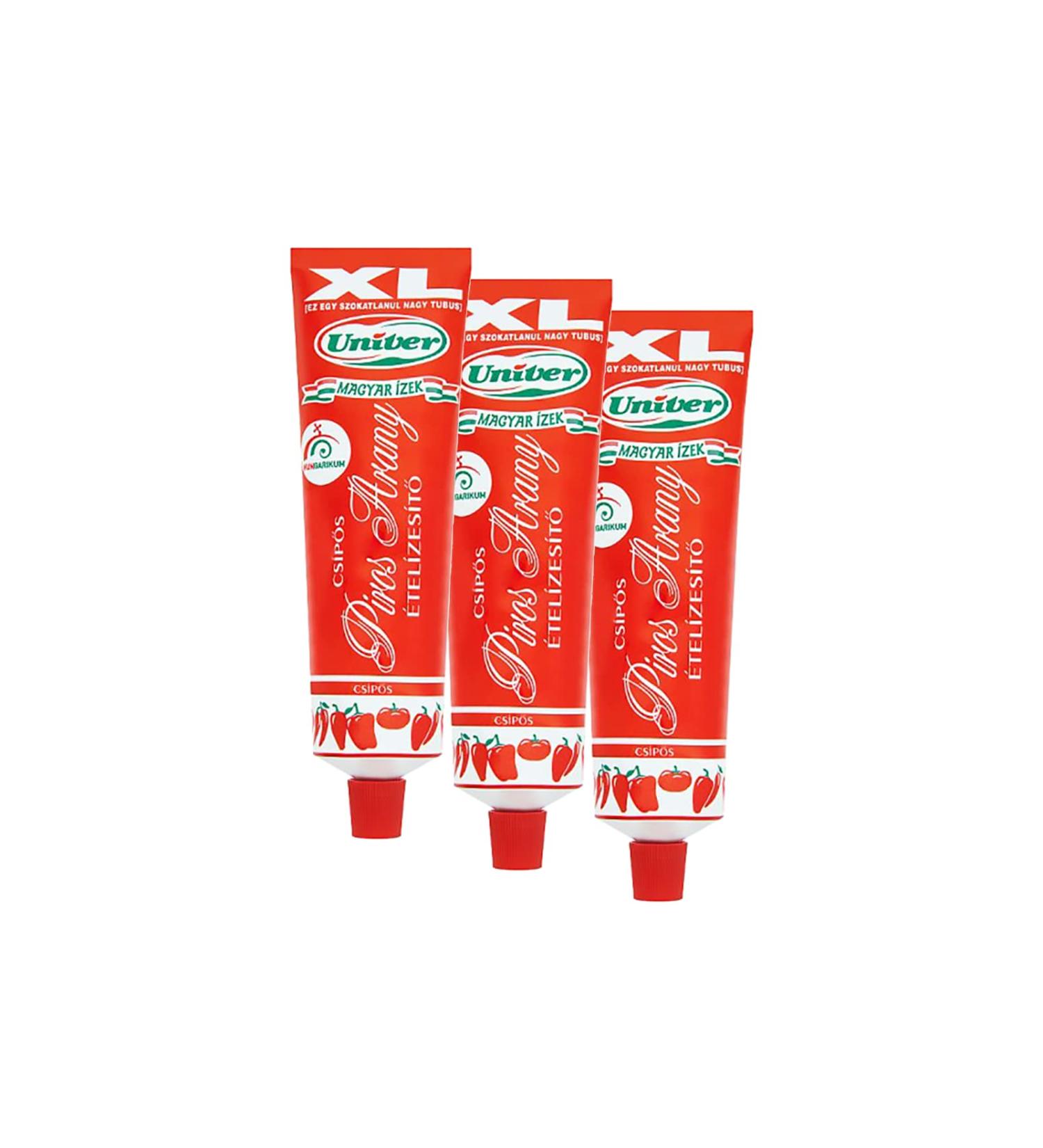 Univer Hungarian Red Gold Hot Red Salted Pepper Paste (Piros arany) 240g Pack of 3