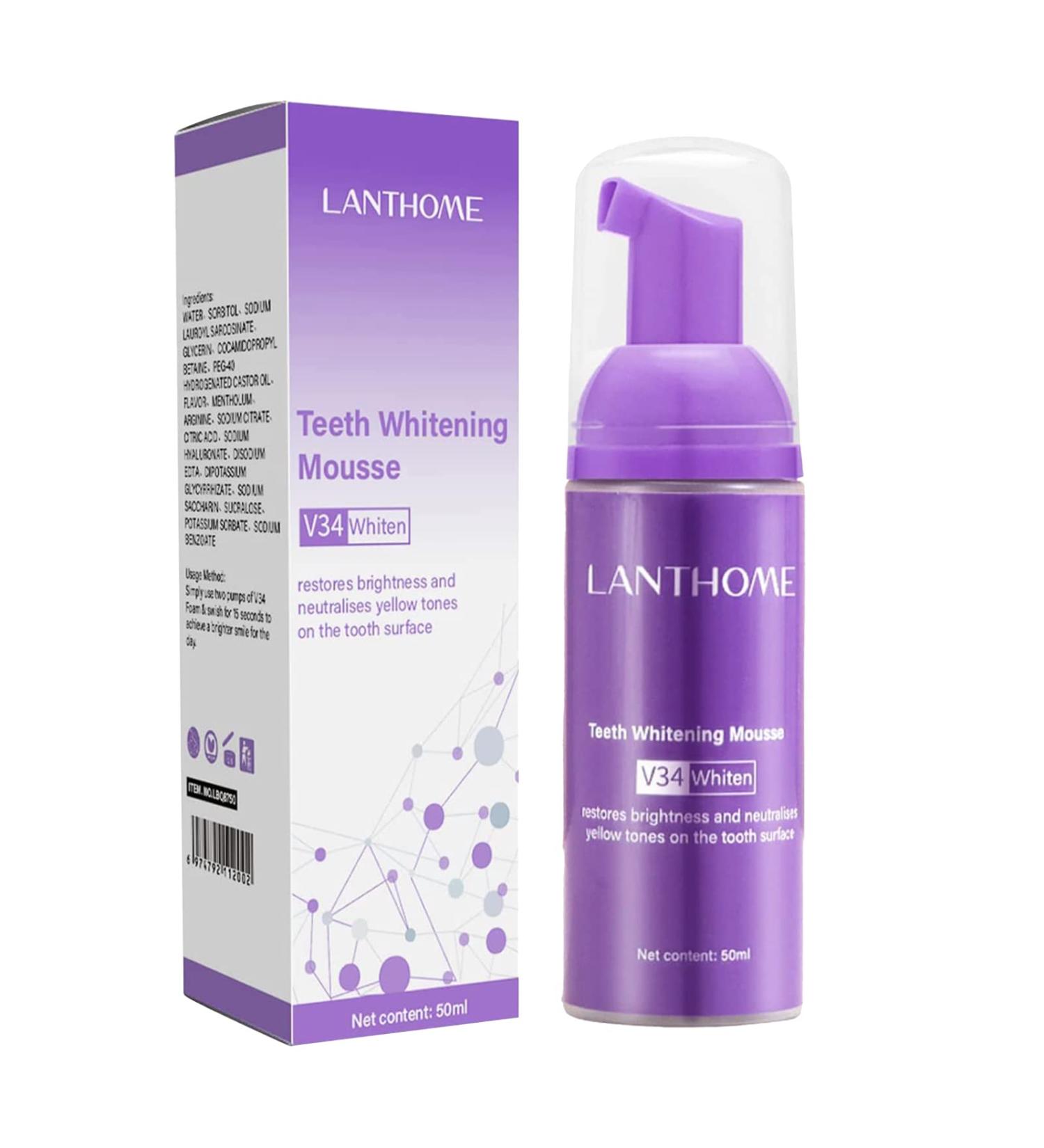 Purple Teeth Whitening: Advanced Stain Removal & Whitening Tooth Foam (50ml) - Buy Online on GoSupps.com