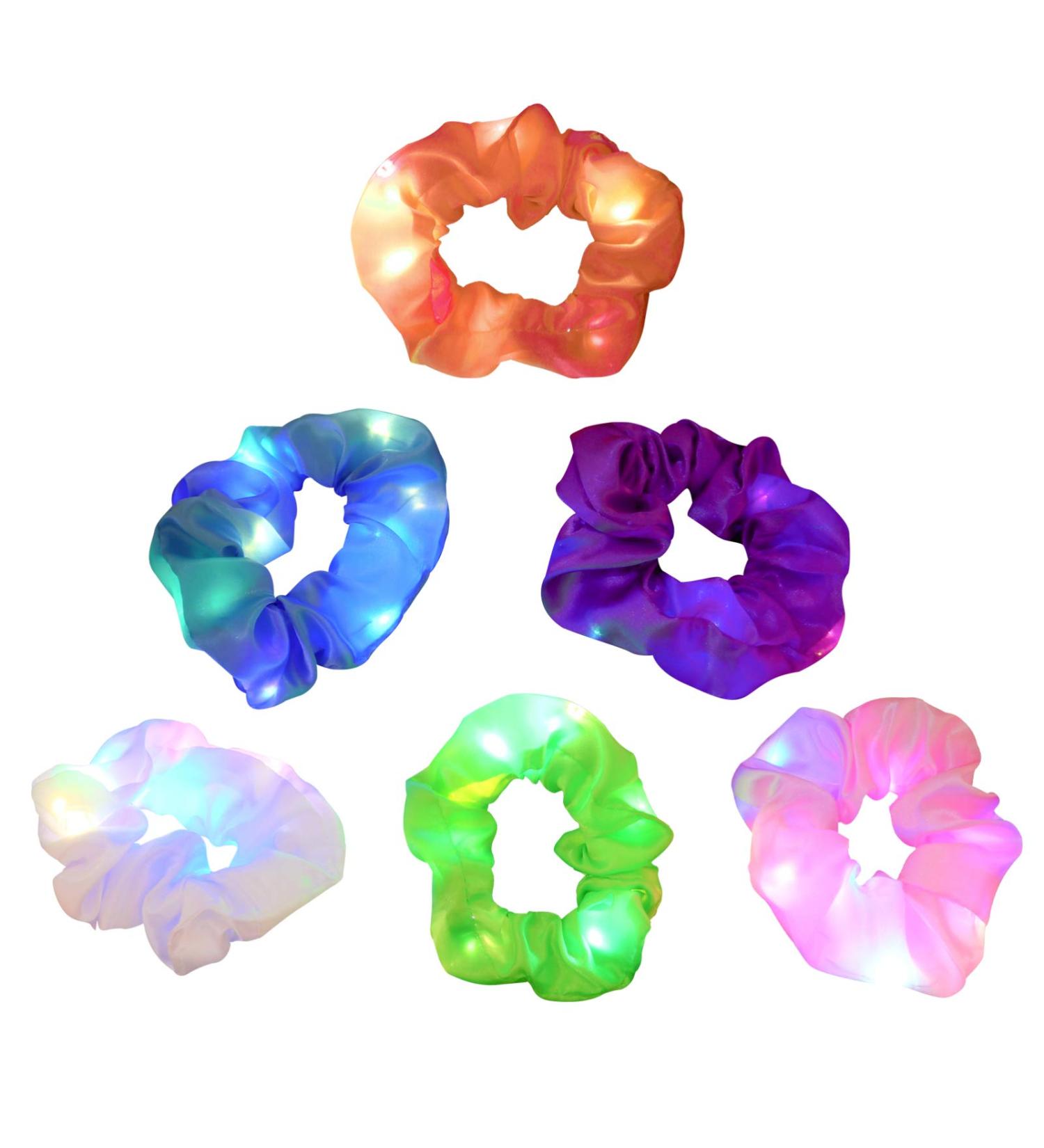 FRCOLOR Glow in the Dark LED Hair Ties - 6 Pack Elastic Bands for Women & Girls | Stylish Hair Accessories - Buy Online on GoSupps.com