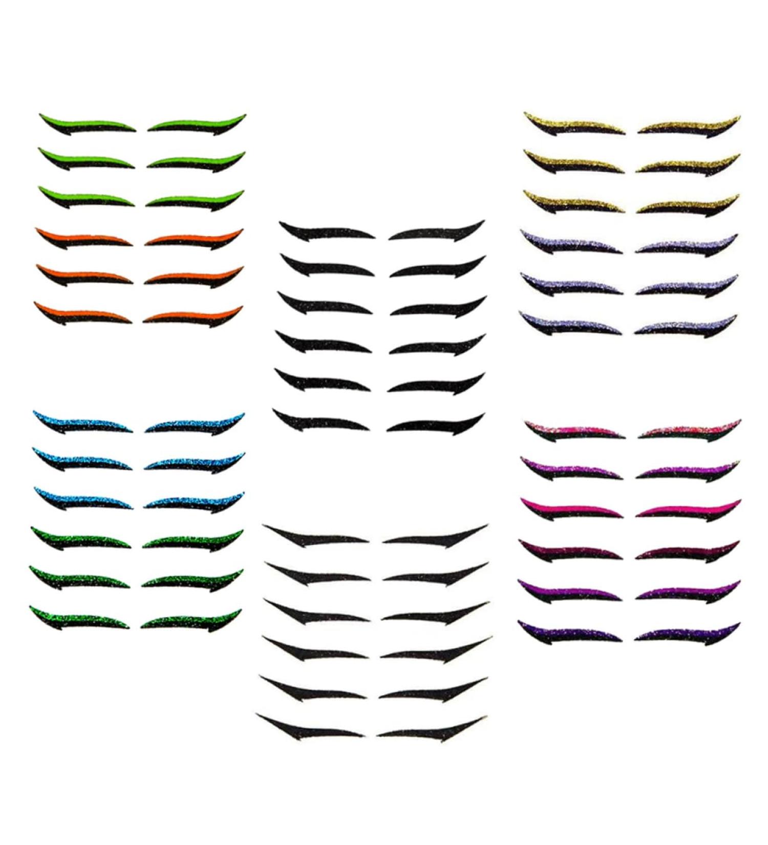 BELLIFFY 6pcs Eyeliner Eyelash Tape Double Eyelid Stickers Adhesive Eye Line Strip Double Eyelid Tape Plastic - Buy Online on GoSupps.com