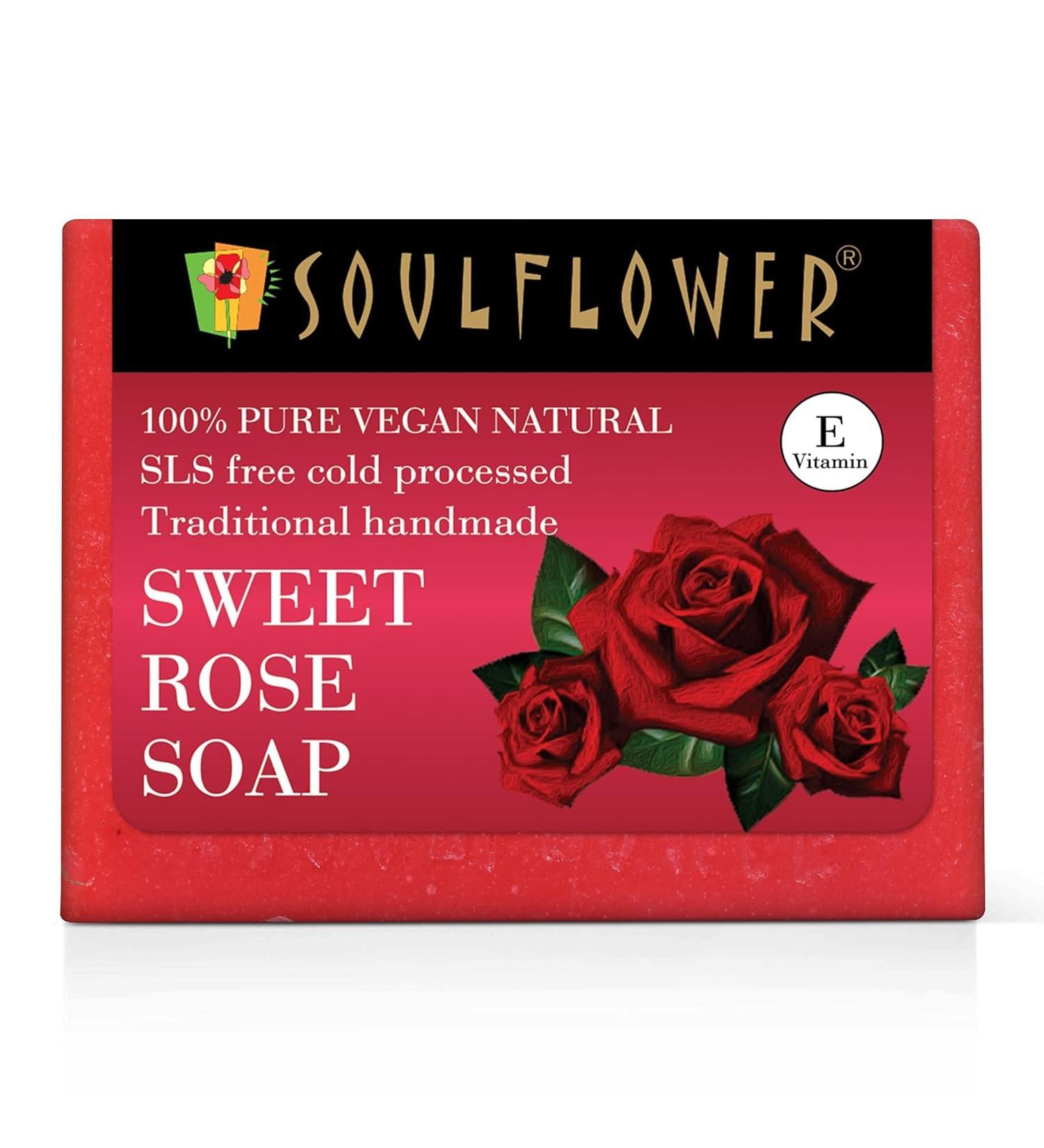 Sweet Rose Soap - Handmade 100% Pure Natural Cold Processed | Premium Luxurious Soap with Essential Oils & Exotic Herbs | 5 Oz - Buy Online on GoSupps.com