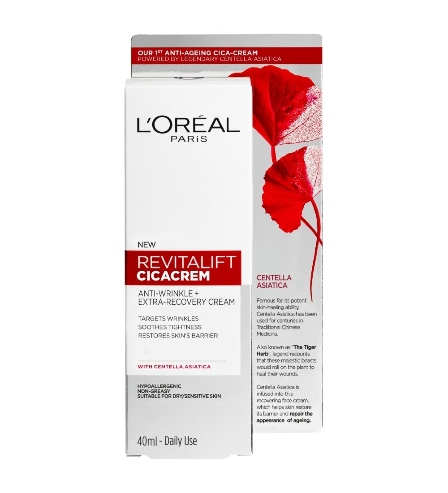 L'Oreal Revitalift Cicacrem Anti Wrinkle Repair Cream 40ml - Buy Online on GoSupps.com