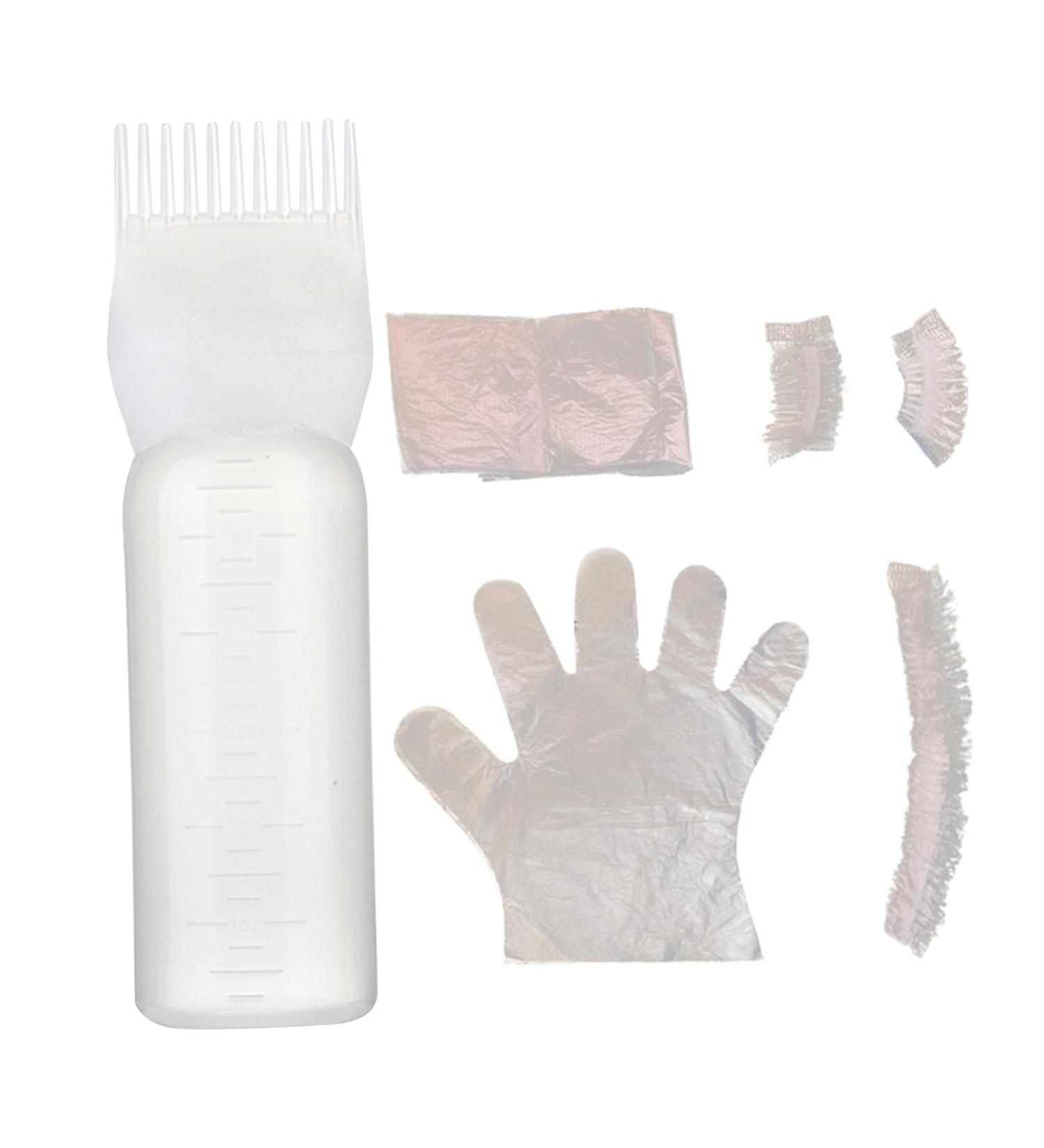 Hair Applicator Bottle 160ml with Hair Dye Kit - Root Comb Applicator & Portable Hair Bleach Kit for Home & Barber Shop - Buy Online on GoSupps.com
