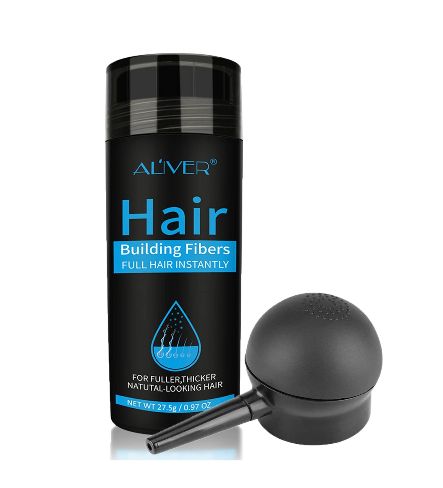 ONELUX Hair Fibres with Applicator Professional Quality Fiber Powder Spray Building Fibres Loss Concealer for Thinning Women and Men Best Thickening Products (Light Brown) 2 Piece Set - Buy Online on GoSupps.com
