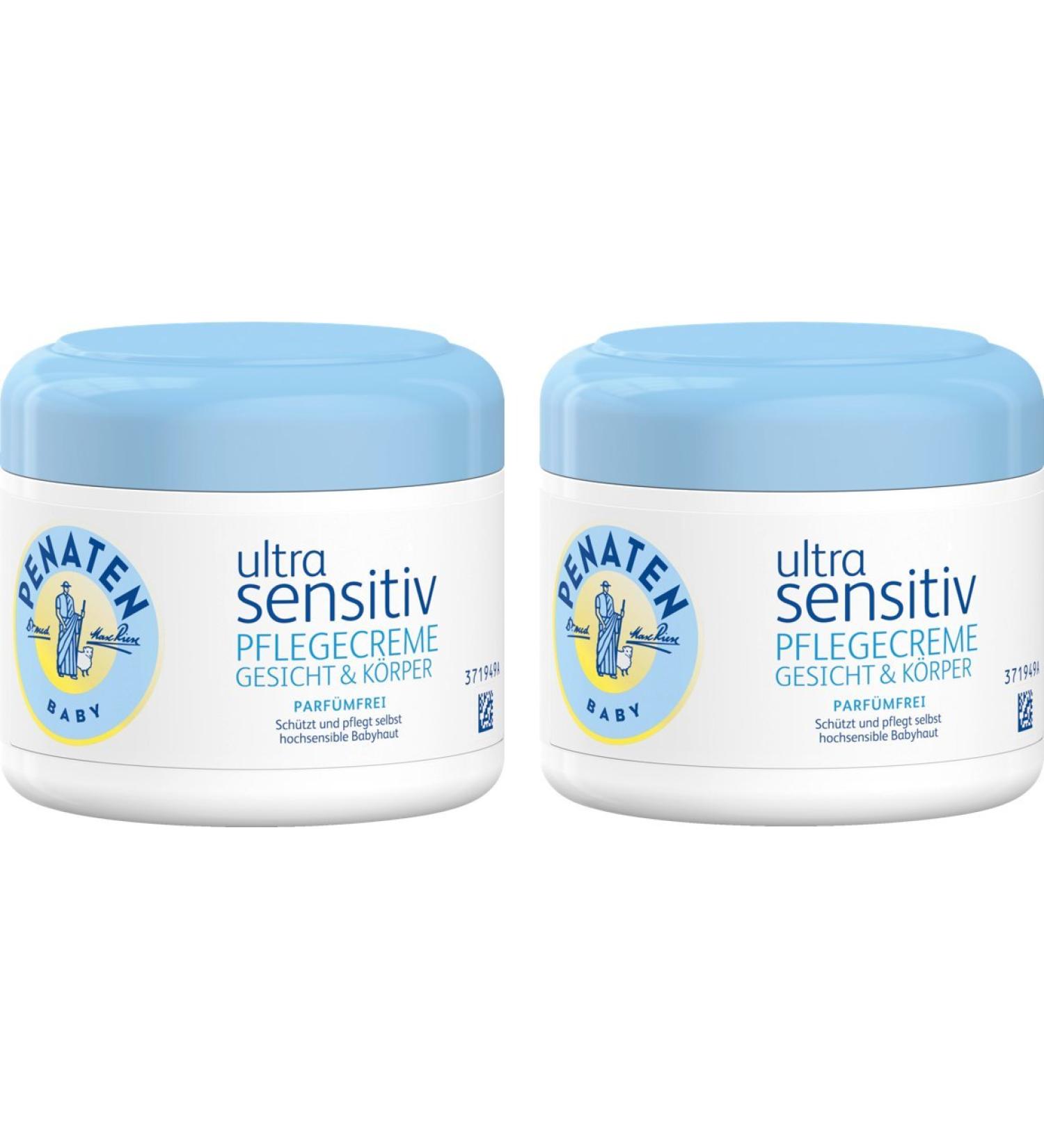Buy Penaten Ultra Sensitive Care Cream 100ml (2-Pack) - Perfume-Free Face & Body Moisturizer for Sensitive Skin - Buy Online on GoSupps.com
