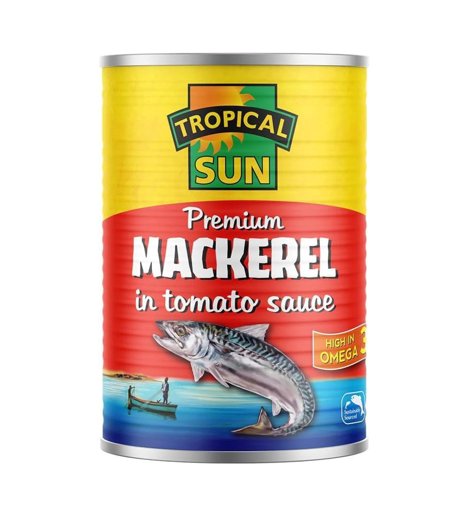 MASTropical Sun Mackerel in Tomato Sauce 400g Box of 12-Fd
