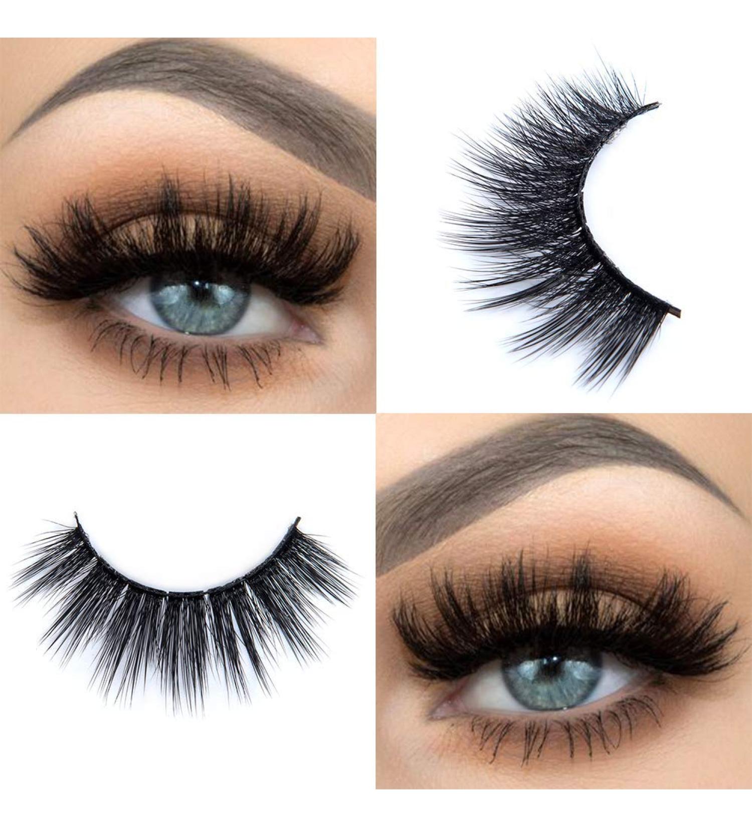 Arison Lashes False Eyelashes 3D Artificial Fake Eyelashes Reusable Ultra Thin 3D Fiber Natural Looking Voluminous Look (RLH-39) - Buy Online on GoSupps.com