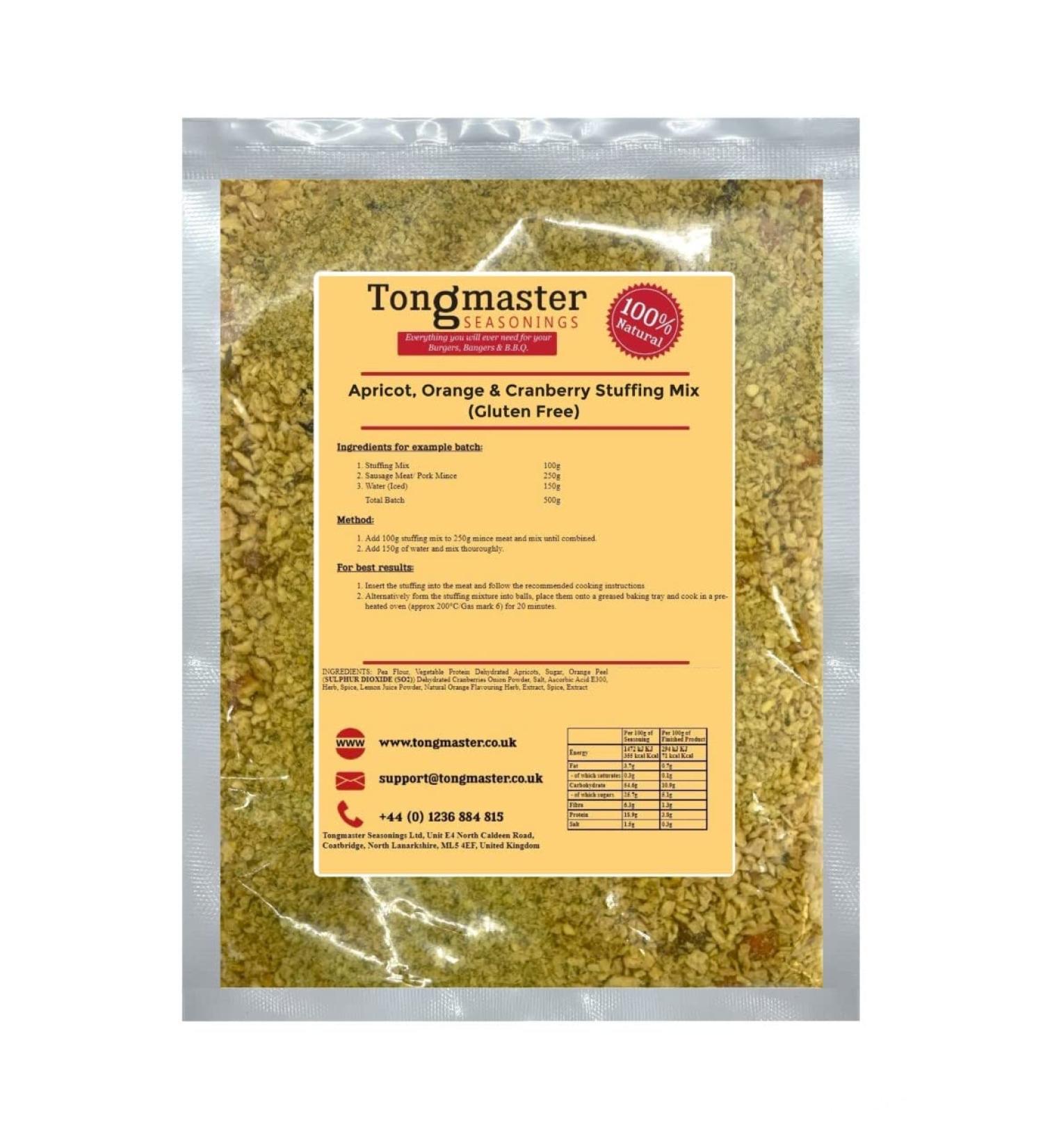 Apricot Orange and Cranberry Stuffing Mix - 200g (Gluten Free)