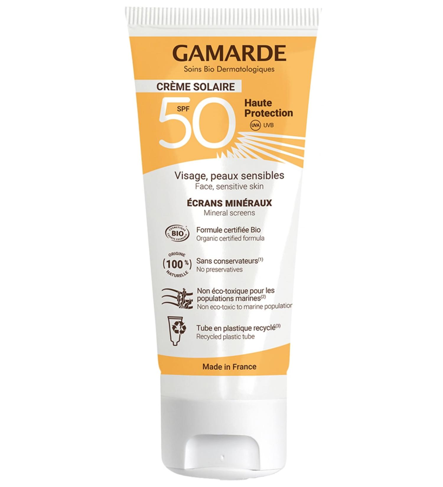 Gamarde Sunscreen Face SPF50 Organic 40 ml