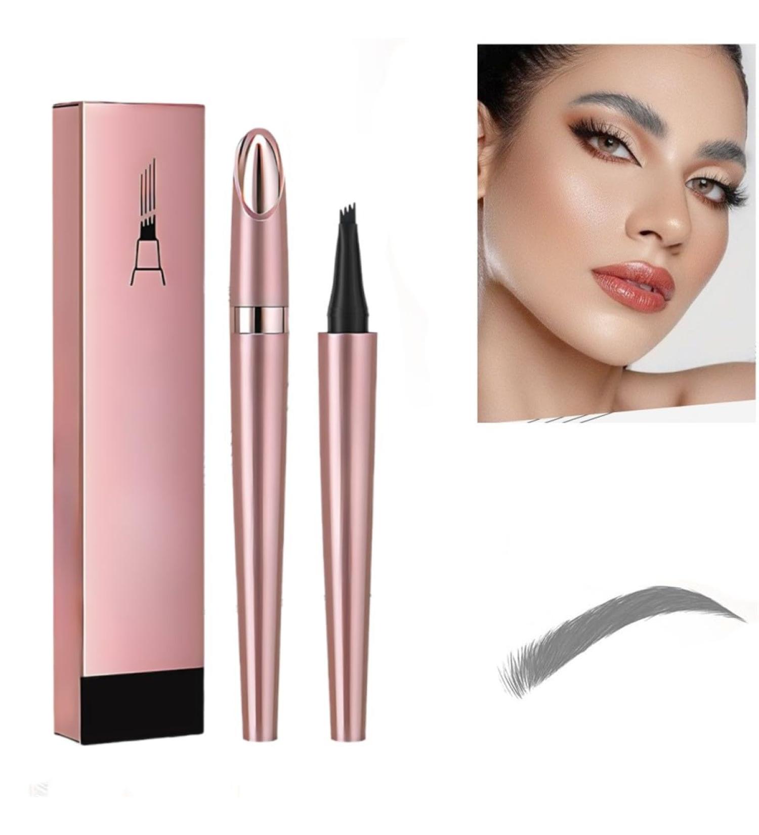 2024 Magic Eyebrow Pencil 4 Tip Microblading Eyebrow Pen Upgraded 3D Waterproof Eyebrow Pencils for Women Natural Makeup Fine Stroke Magic Eyebrow Pencil (Gray) - Buy Online on GoSupps.com