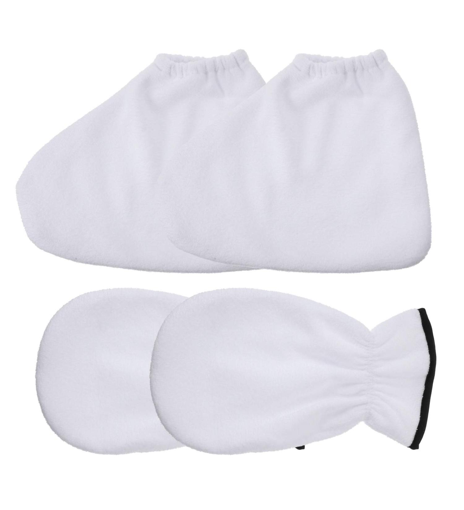 Uonlytech 4-Piece Paraffin Wax Foot Bath Set - Moisturizing Socks & Bathing Shoes for Women - Buy Online on GoSupps.com