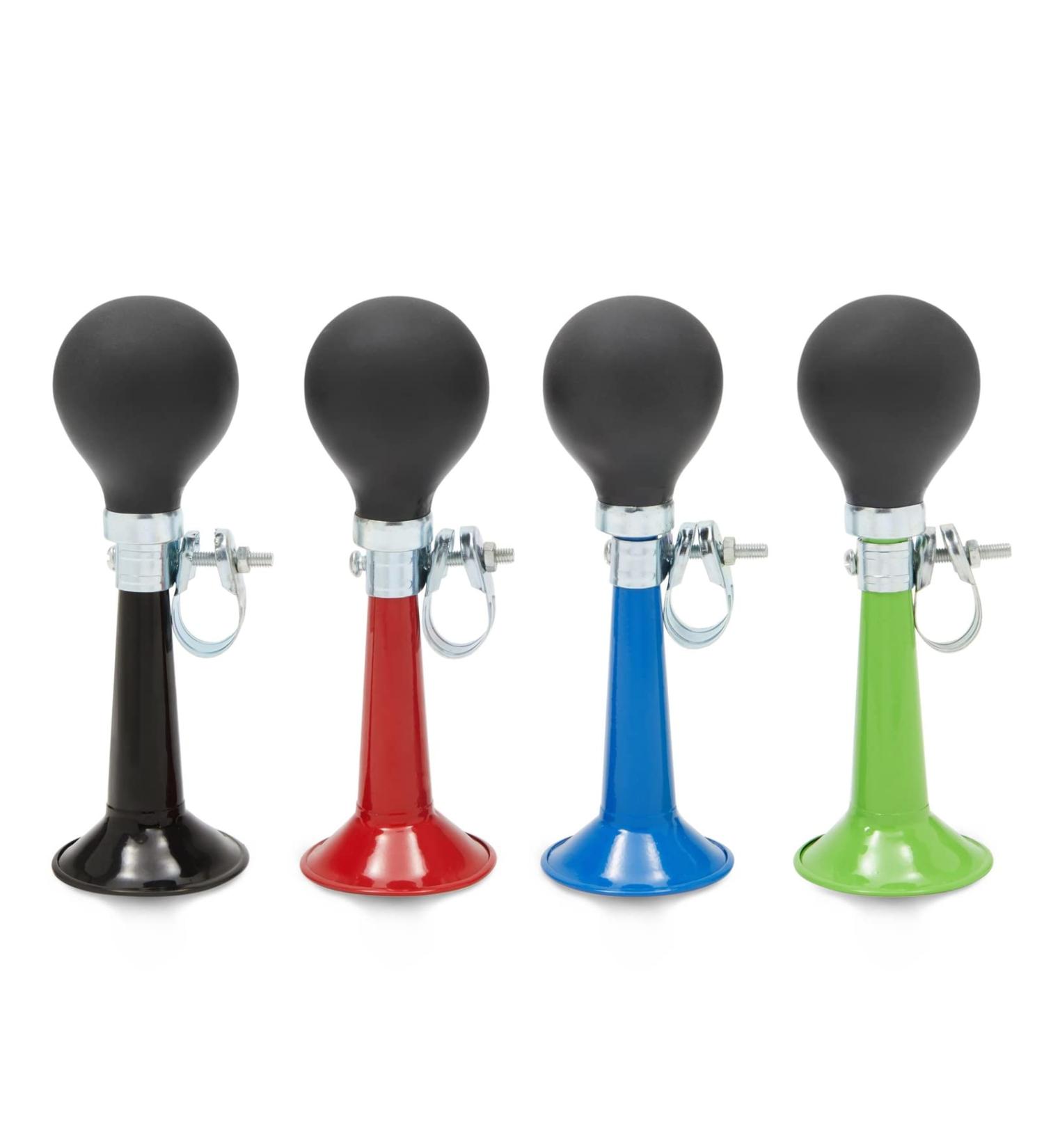 Juvale 4 Pack Bike Horn Assorted Colors for Adults and Kids - Rubber Squeeze Bulb (7 x 2 x 2 in) - Buy Online on GoSupps.com