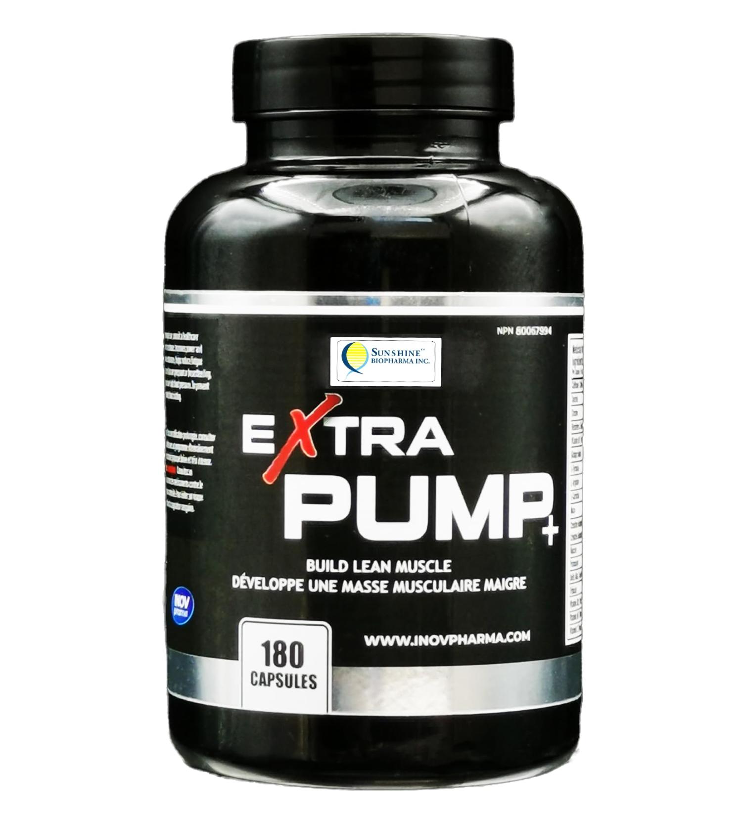 Extra Pump + 180 Capsules your food supplement to increase muscle mass when used in combination with training program against resistance - Buy Online on GoSupps.com