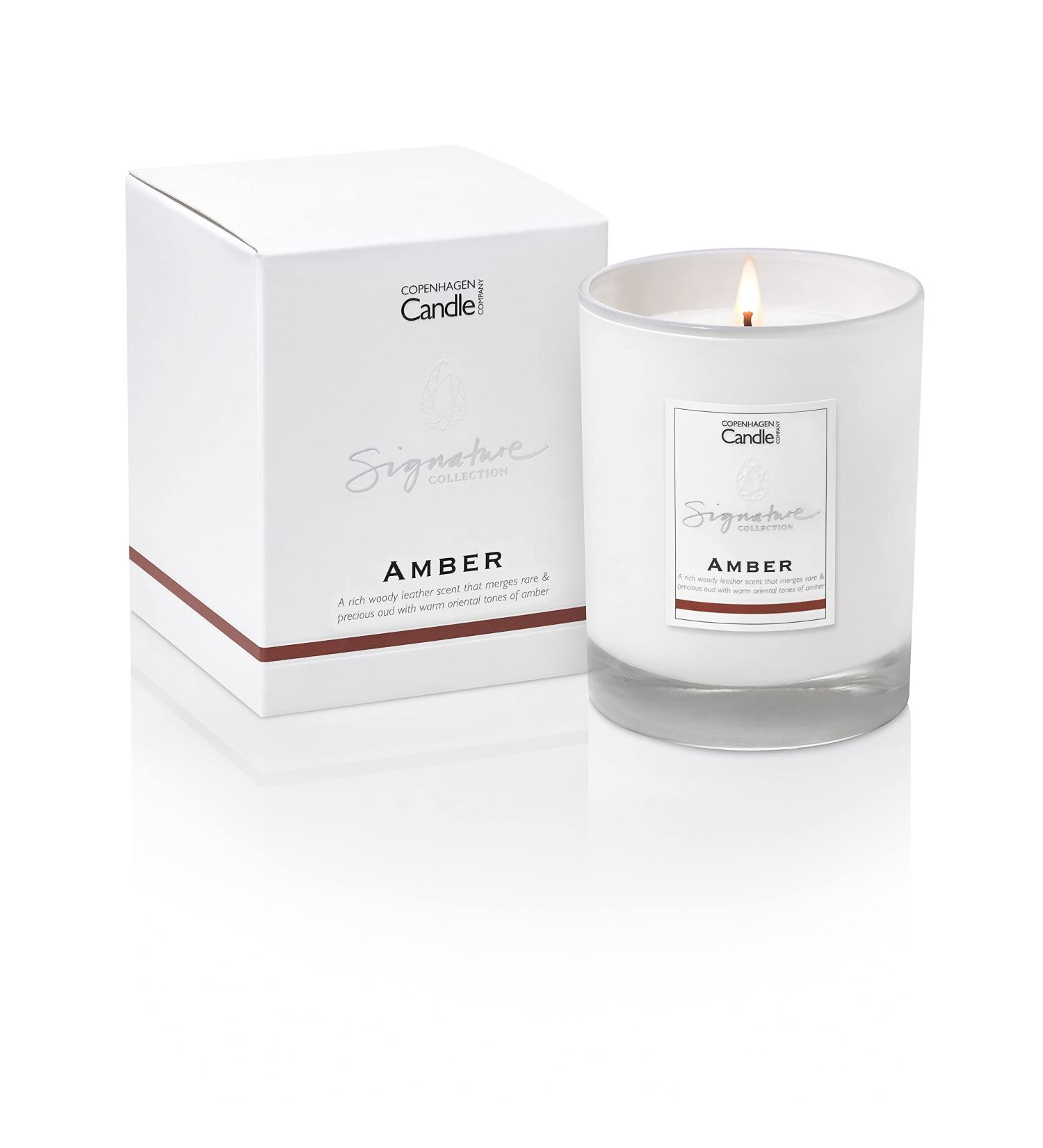 Luxury Scented Candle Gift for Women | Natural Wax Blend | 45 Hours Burn Time | Hotel Collection - Amber (7oz) | Copenhagen Company - Buy Online on GoSupps.com
