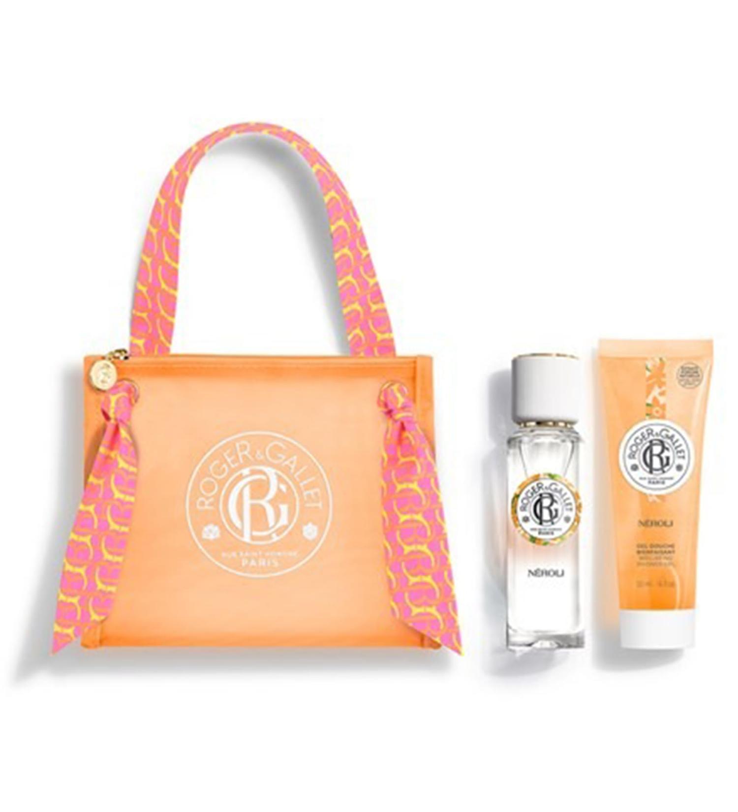 Roger & Gallet | Travel Pouch Travel Set | Includes 1 oz Fragrance Water 1.6 oz Shower Gel & Limited Edition Travel Pouch | All Natural Body Care (Neroli | N roli) Travel Pouch - Neroli - Buy Online on GoSupps.com