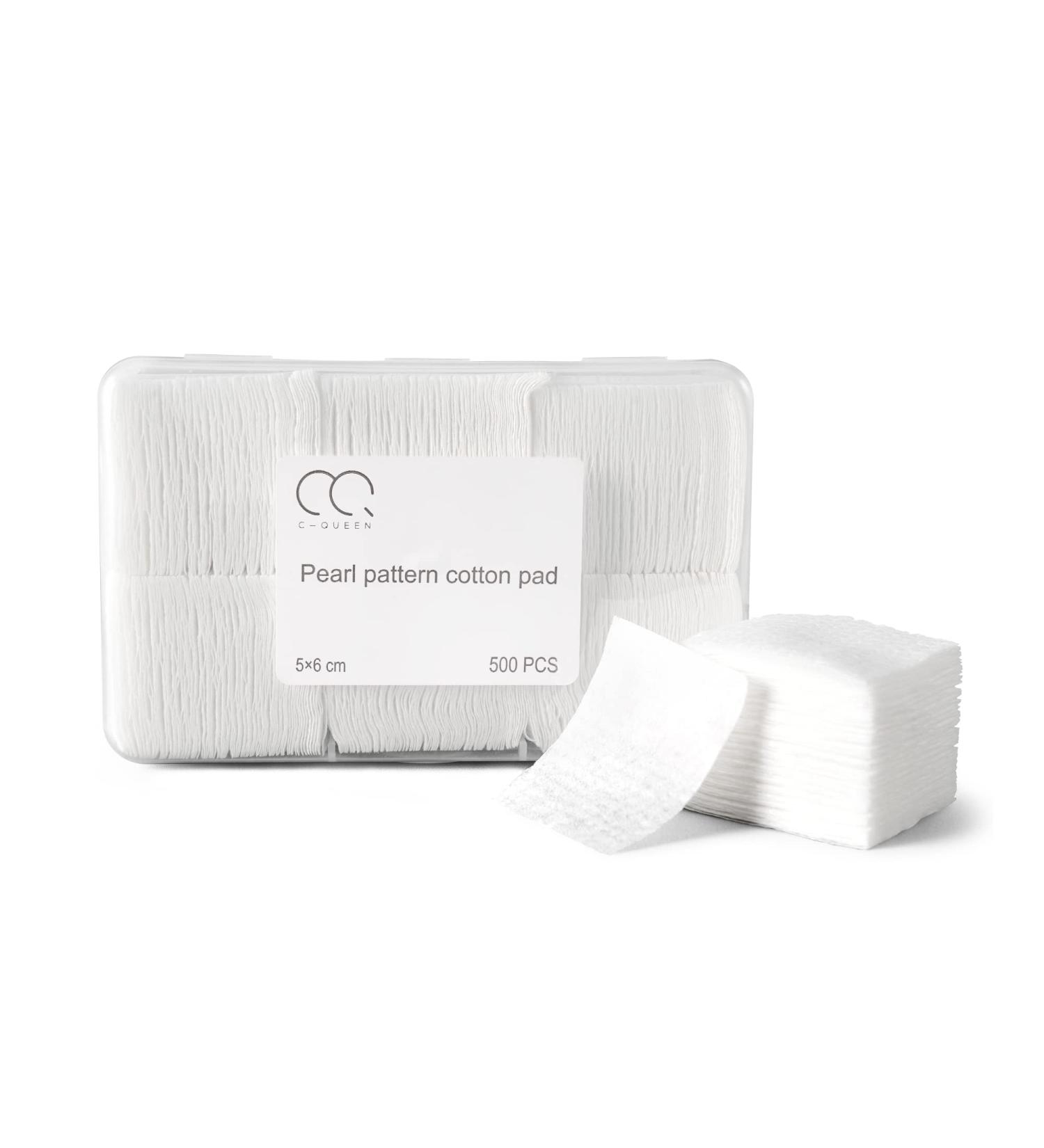 C-Queen Non-Tearing Cotton Pads for Makeup Removal & Facial Cleansing - 500 Count Thin, Chemical-Free & Lint-Free for Sensitive Skin - Buy Online on GoSupps.com