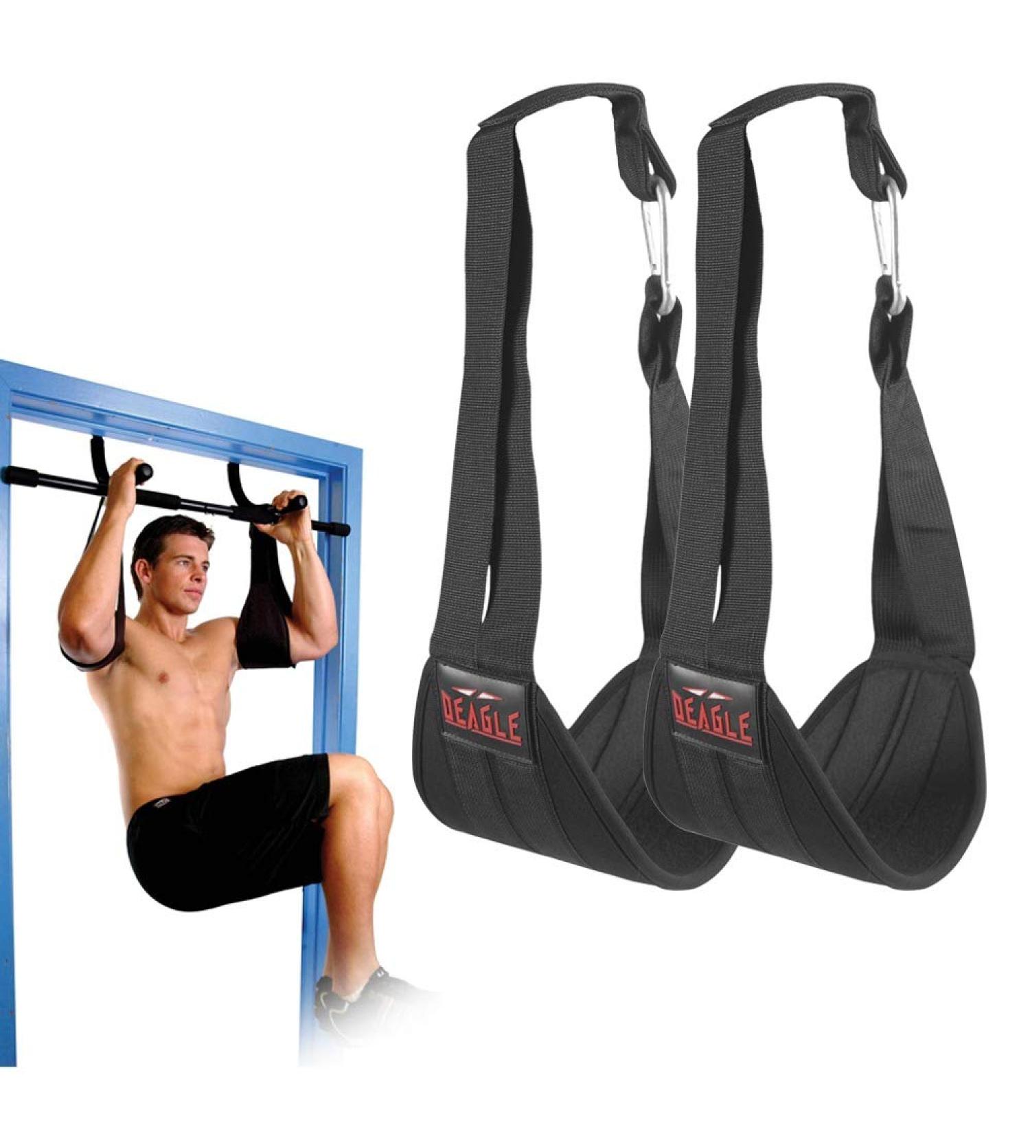 DEAGLE SPORTS Ab Straps - Abdominal Muscle Builder for Men & Women - Home Gym Pull Up Bar Core Abs Strength Trainer - Fitness Workout Equipment in Black - Buy Online on GoSupps.com