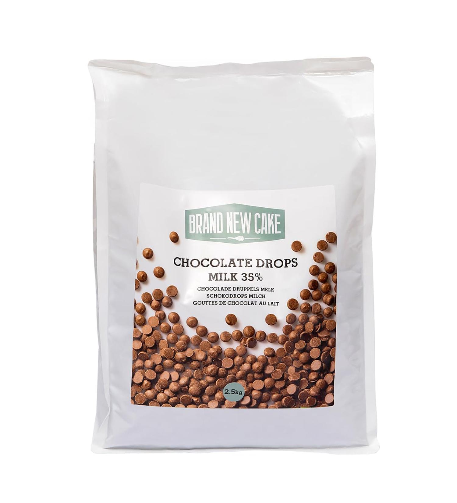 BrandNewCake Milk Chocolate Drops (35%) 2.5kg