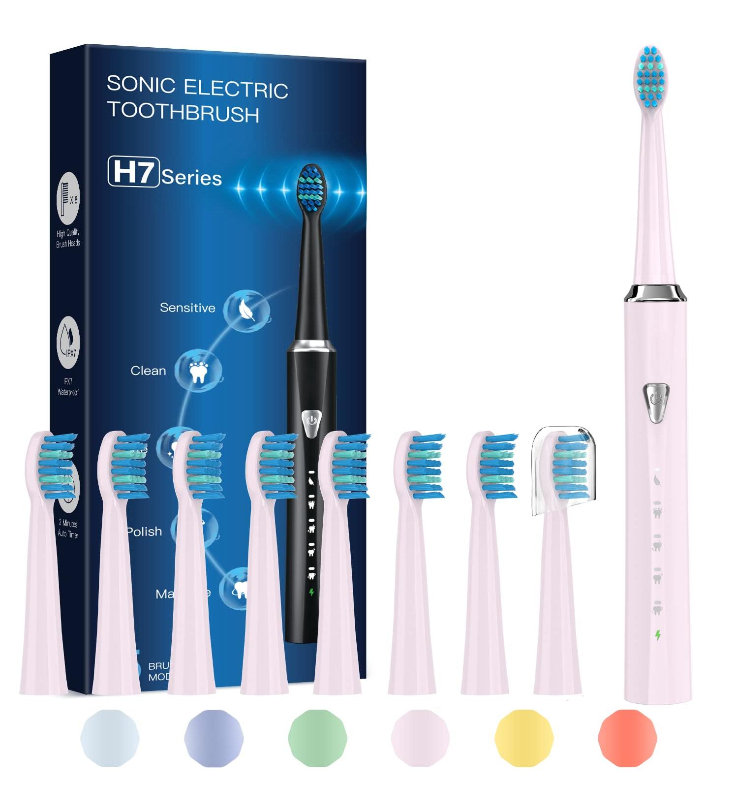 Kids Rechargeable Electric Toothbrush with 120 Days of Use | 3-Hour Fast Charge | Smart Timer & 8 Brush Heads | 5 Modes | Deep Cleaning | Ages 8-12 - Buy Online on GoSupps.com