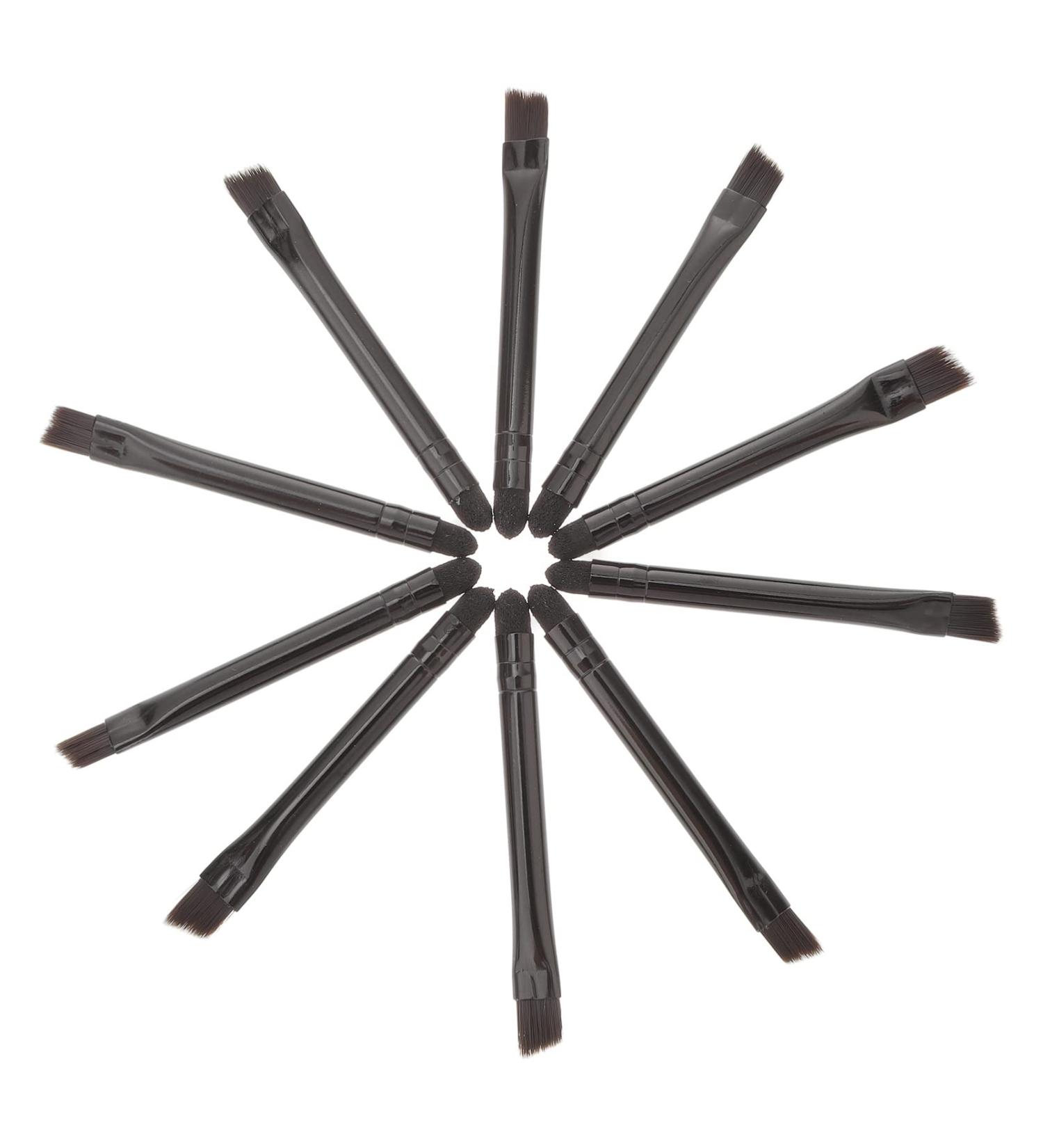 OSALADI 10 Pcs Eye Shadow Brush Ladies Suits Black Suits Eyebrow Makeup Tool Mix Miss Styling Brush - Buy Online on GoSupps.com