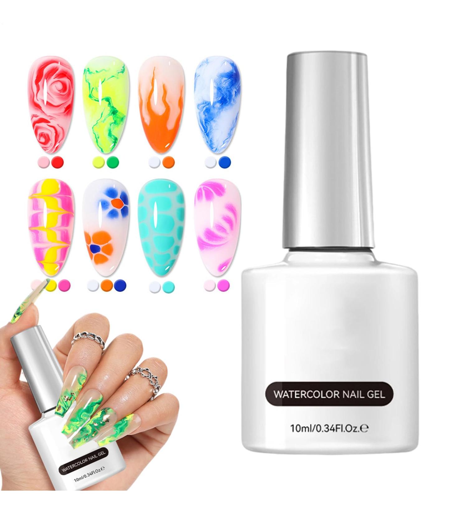 Marble Gel | Japanese Style Clear Marble Gel 10ml Bottle Glossy and Long-Lasting for Nail Salons Home Weddings and Summer - Buy Online on GoSupps.com