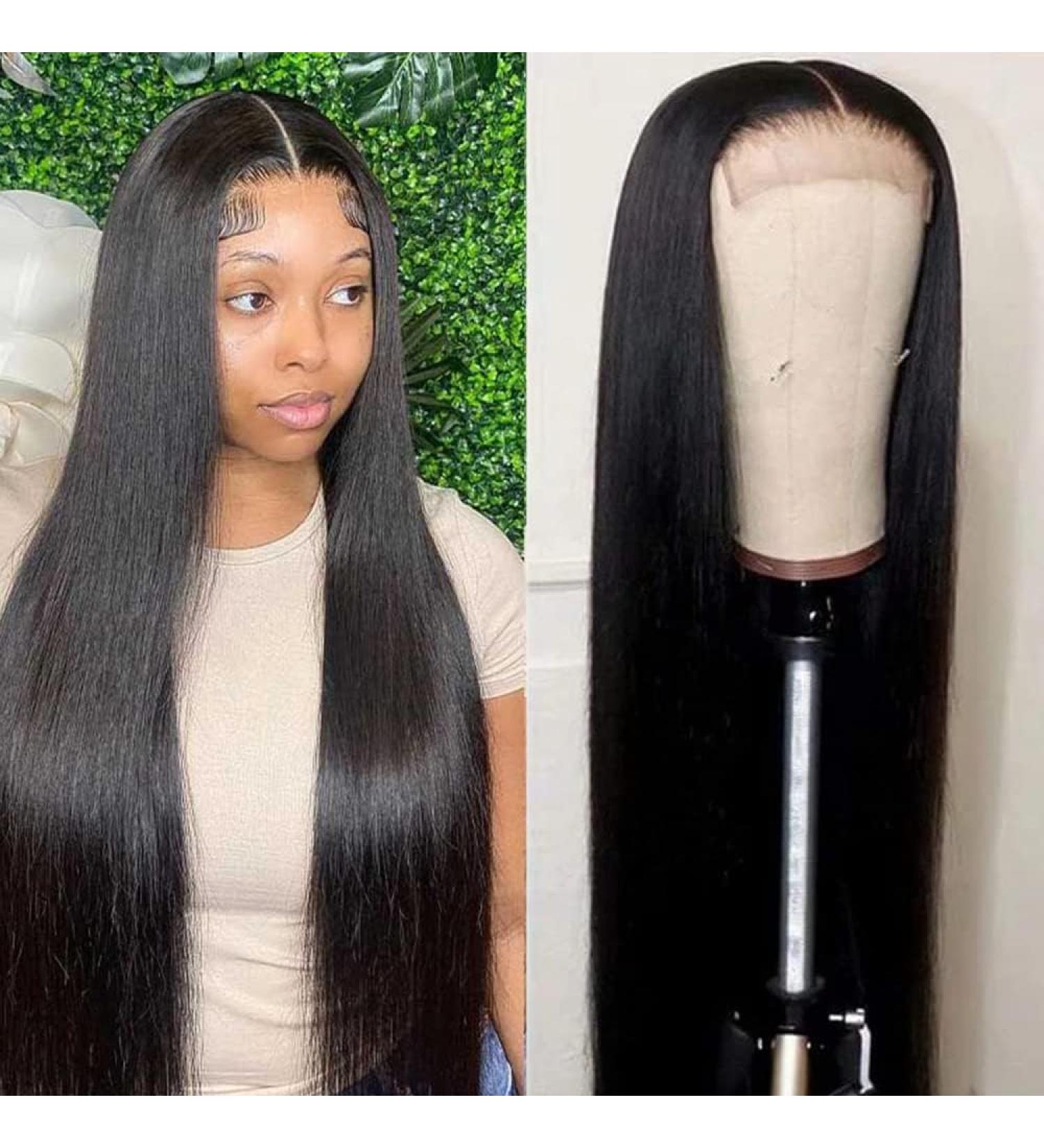 Maxine 5x5 HD Transparent Lace Front Wig | 10a Brazilian Remy Silky Straight Wave Human Hair | Pre Plucked with Baby Hair | 22 Inch 5x5 Lace Closure Wig - Buy Online on GoSupps.com
