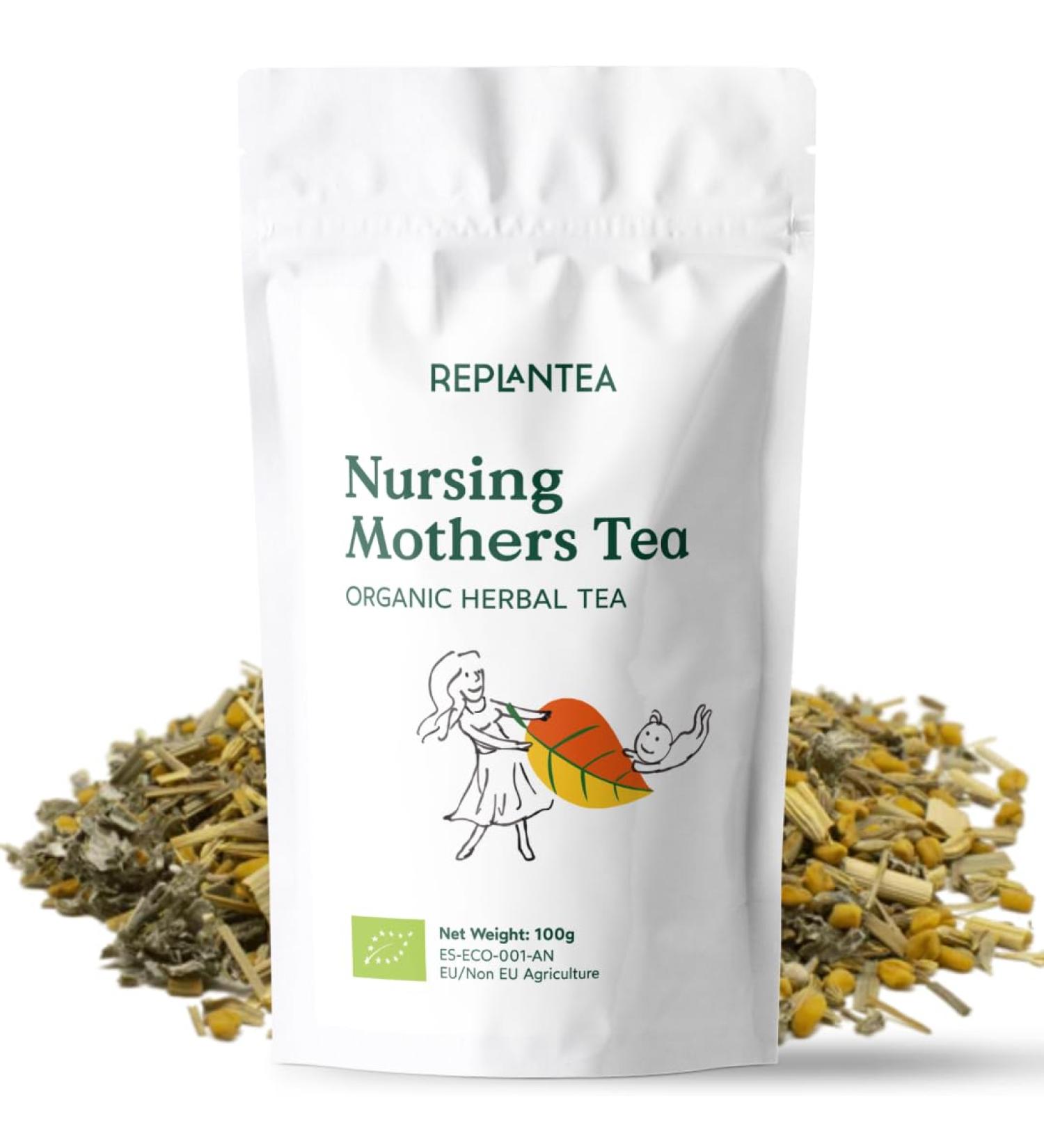 Breastfeeding Tea Organic 100g (50 Cups) | Fenugreek Tea for Nursing and Lactation Caffeine Free REPLANTEA - Buy Online on GoSupps.com