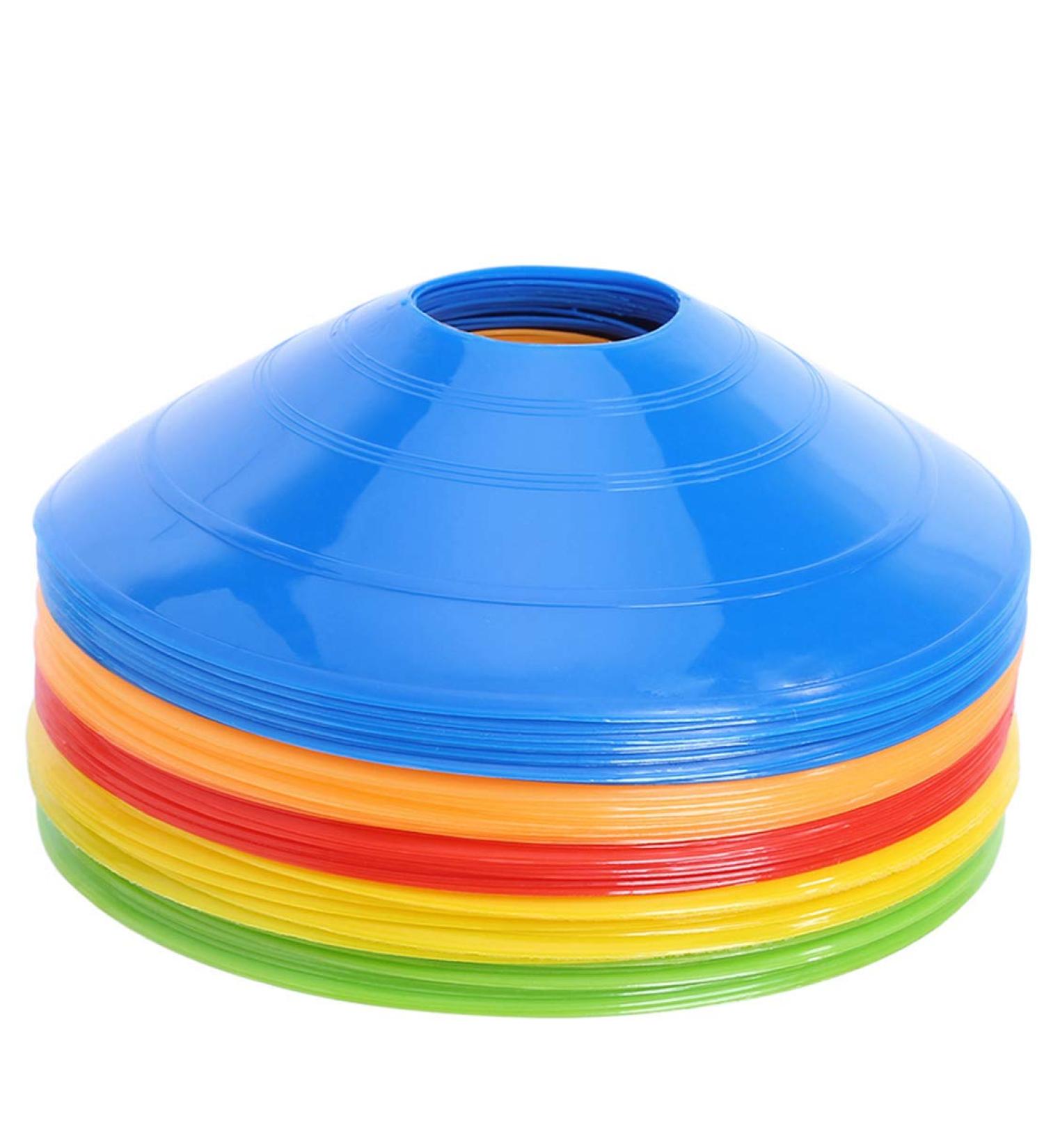 25 Pcs Pro Disc Cones with Carry Bag - Agility Training Cones for Soccer, Football, Basketball & More (5 Colors) - Buy Online on GoSupps.com