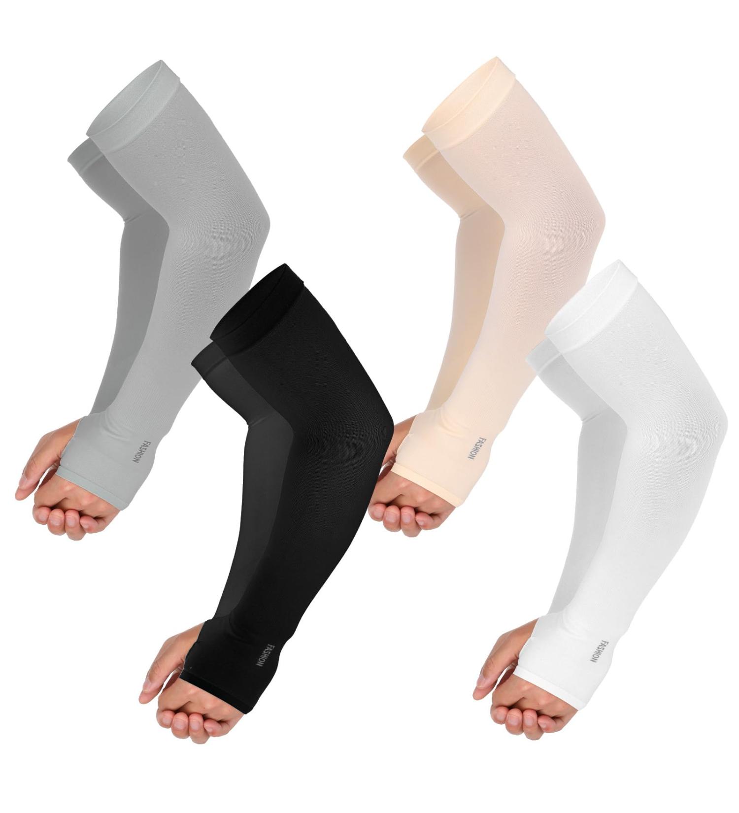 Comnico Cooling Arm Sleeves - UV Protection & Compression - 4 Pairs for Men & Women | Outdoor Gardening Sports Gear - Buy Online on GoSupps.com