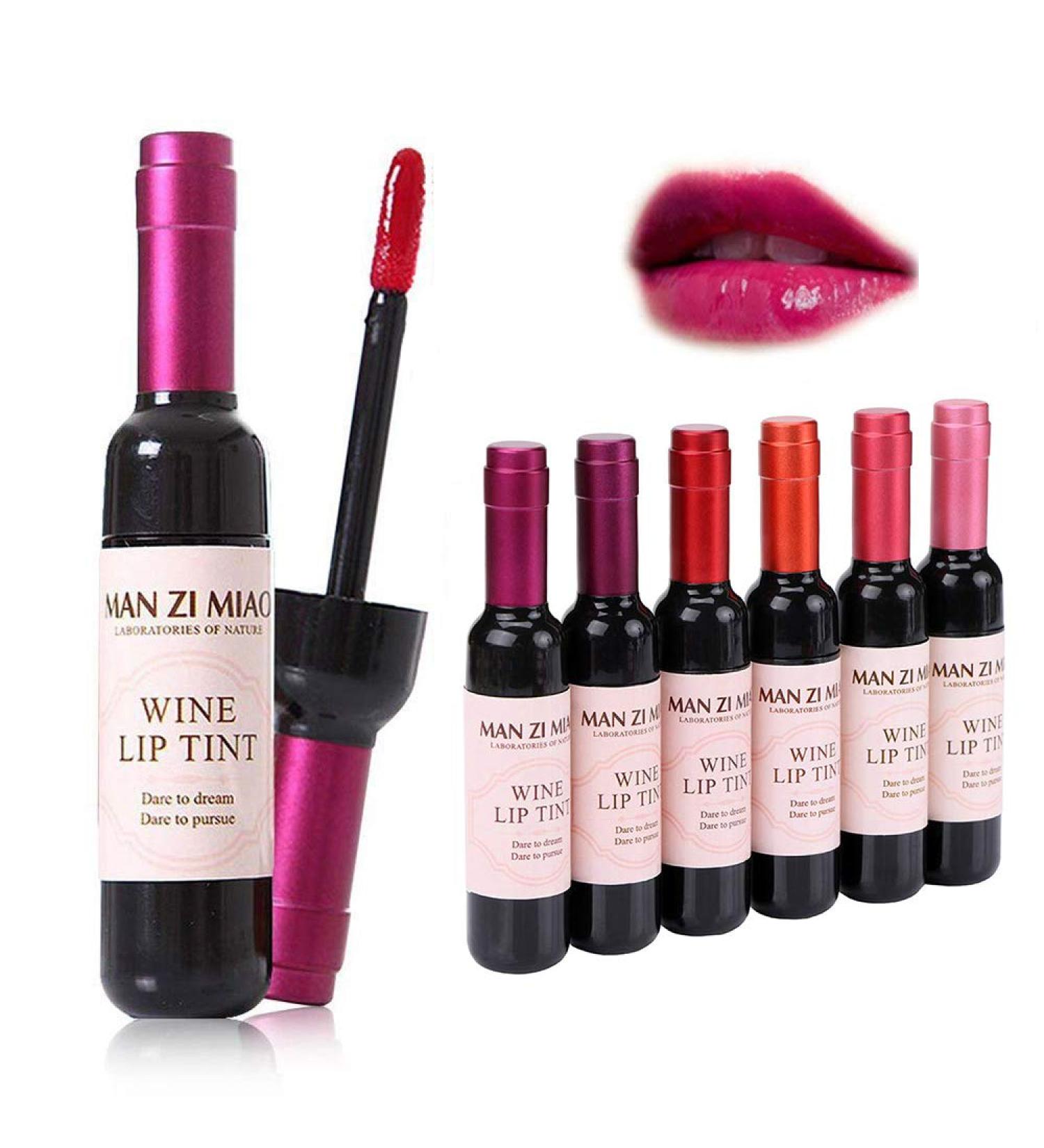 6 Colors Wine Lipstick Matte Long Lasting Waterproof Lip Tint Set - Valentine's Day Gift for Women & Girlfriends - Buy Online on GoSupps.com