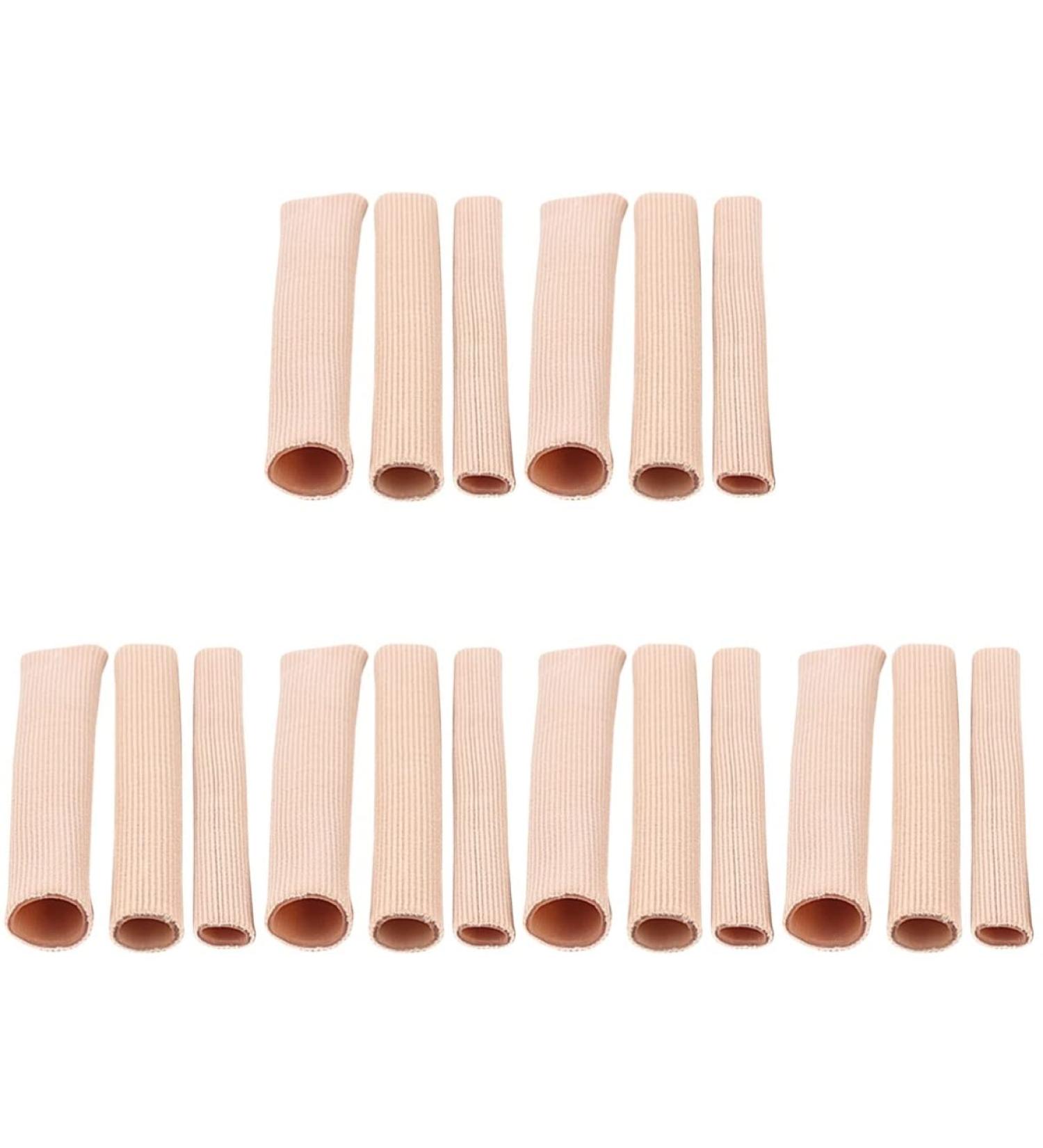 SHERCHPRY 18pcs Soft Toe Guards & Tube Protectors Set - Corn Cushions Caps for Calluses & Corns - Breathable Gel Pads for Nylon Fingers - Cuttable & Skin Color - 15X2.5CM - Buy Online on GoSupps.com