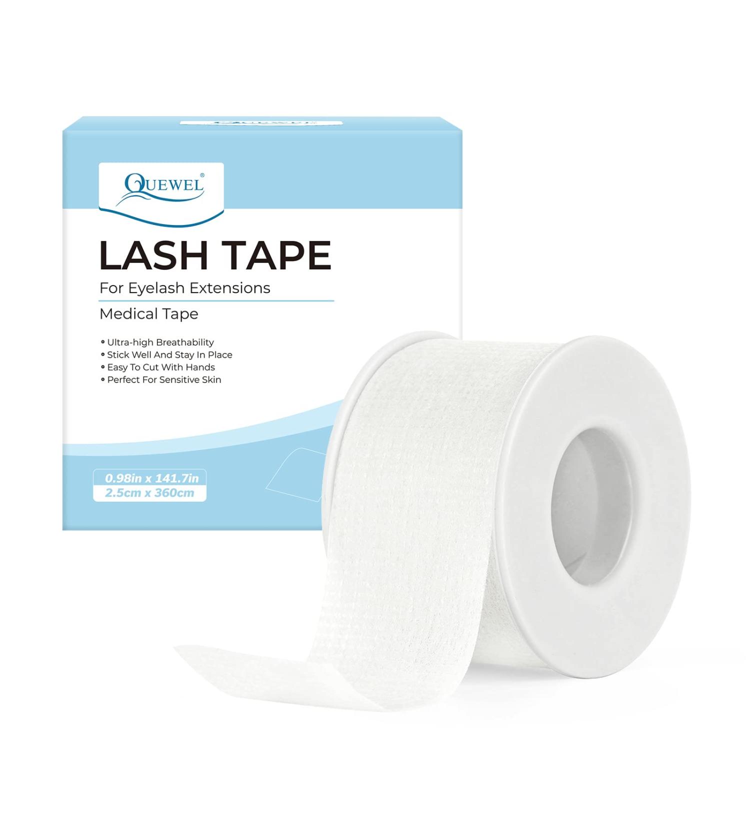 QUEWEL White Lash Tape for Eyelash Extensions - 1 Roll Microfoam Eye Tape for Salon Use | Breathable & Lint-Free - Buy Online on GoSupps.com