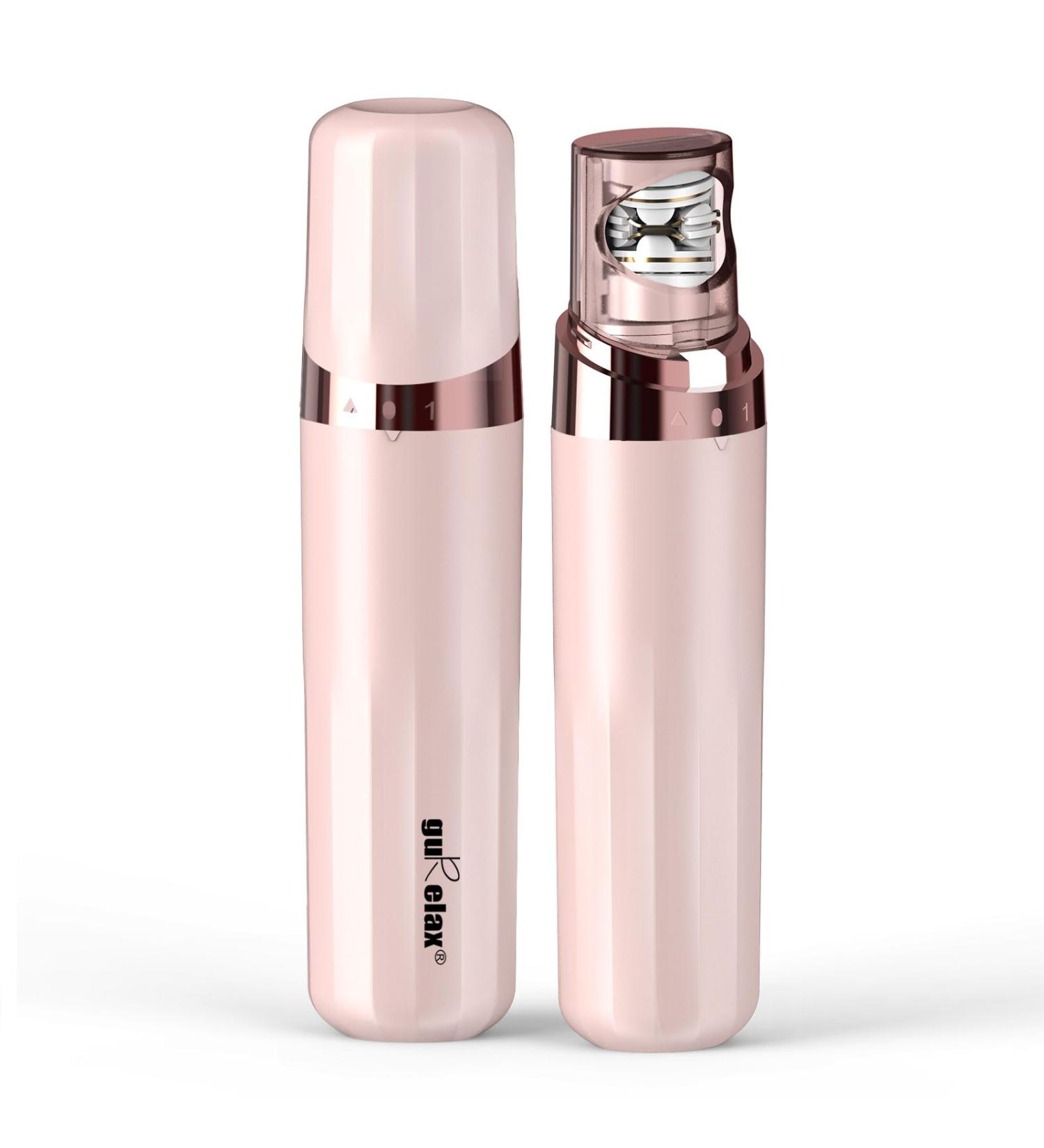 Gurelax Hair Removal Epilator for Women - Battery-Operated Face & Arms Plucker in Light Pink | International Shipping Available - Buy Online on GoSupps.com
