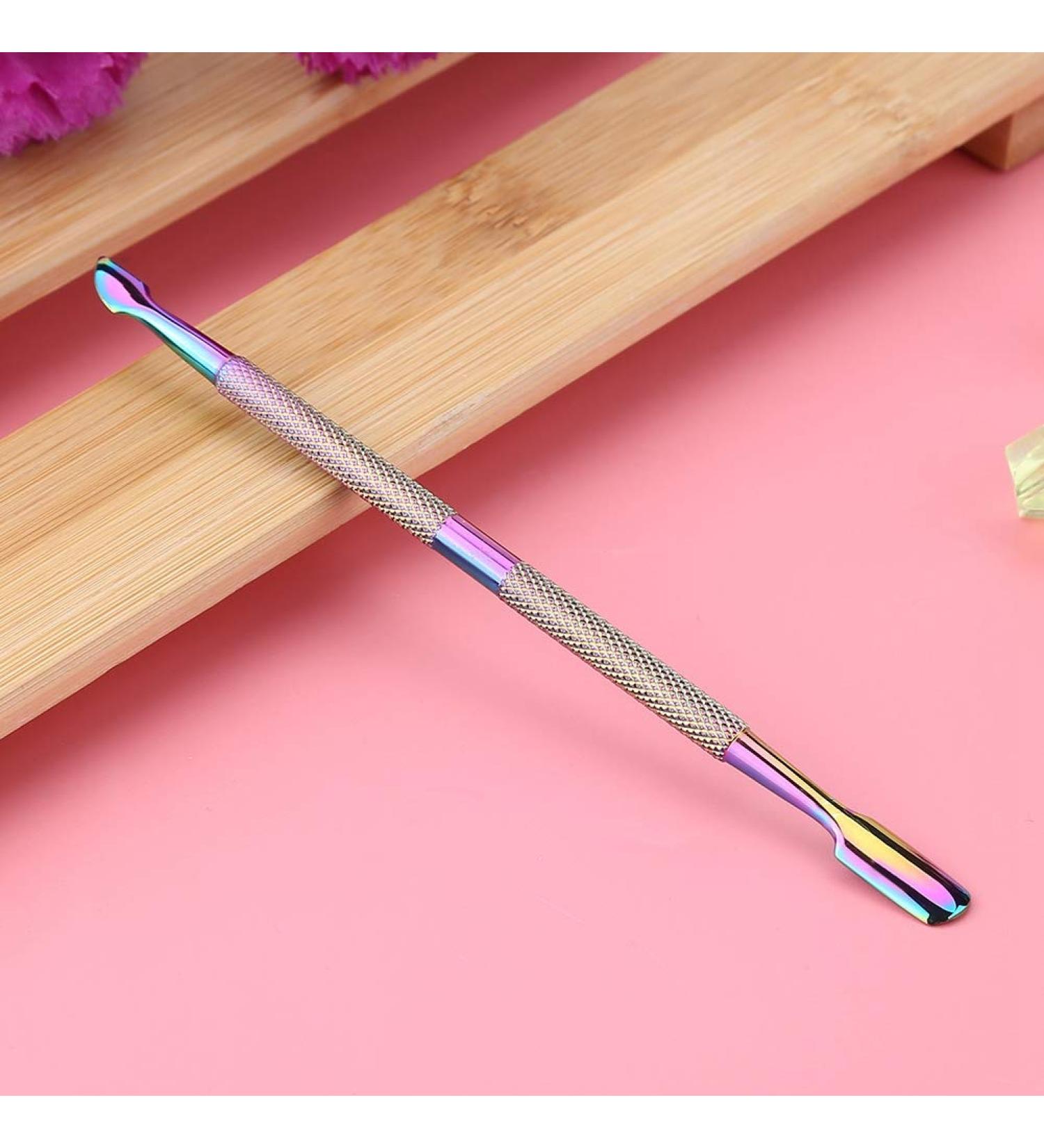 Cuticle Pusher Stainless Steel Nail Perfection Tool Dead Skin Removal Pedicure Nails Cleaner Nail Art Manicure Tool for Fingernails and Toenails (F505) - Buy Online on GoSupps.com