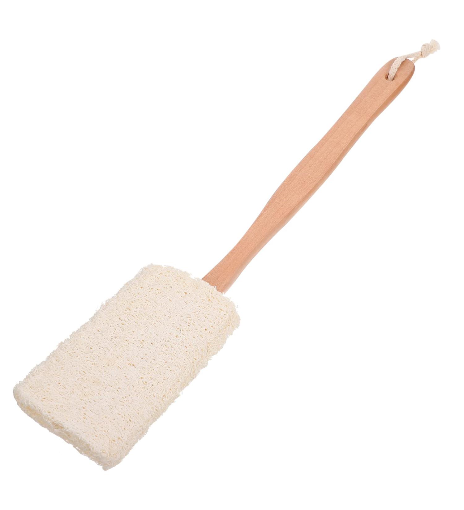 EXCEART Natural Loofah Dish Brush - Handled Bath Scrubber & Massage Sponge for Deep Cleaning - Eco-Friendly Shower Tool - Buy Online on GoSupps.com
