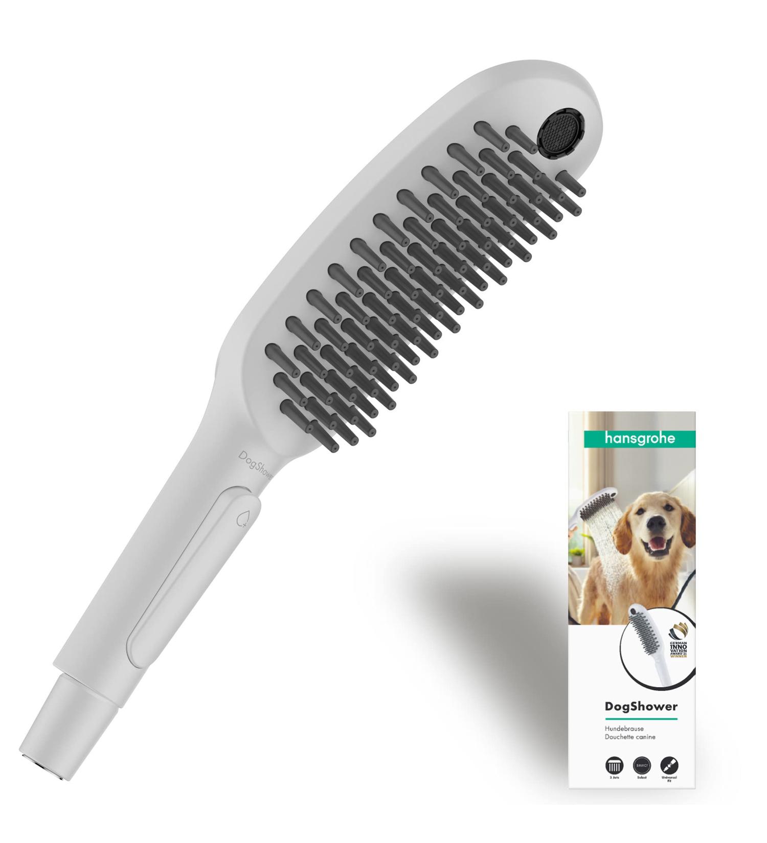 Hansgrohe Dog Shower - Water-Saving Grooming Shower with 3 Jet Types | Perfect for Dogs & Puppies - Matt White - Buy Online on GoSupps.com