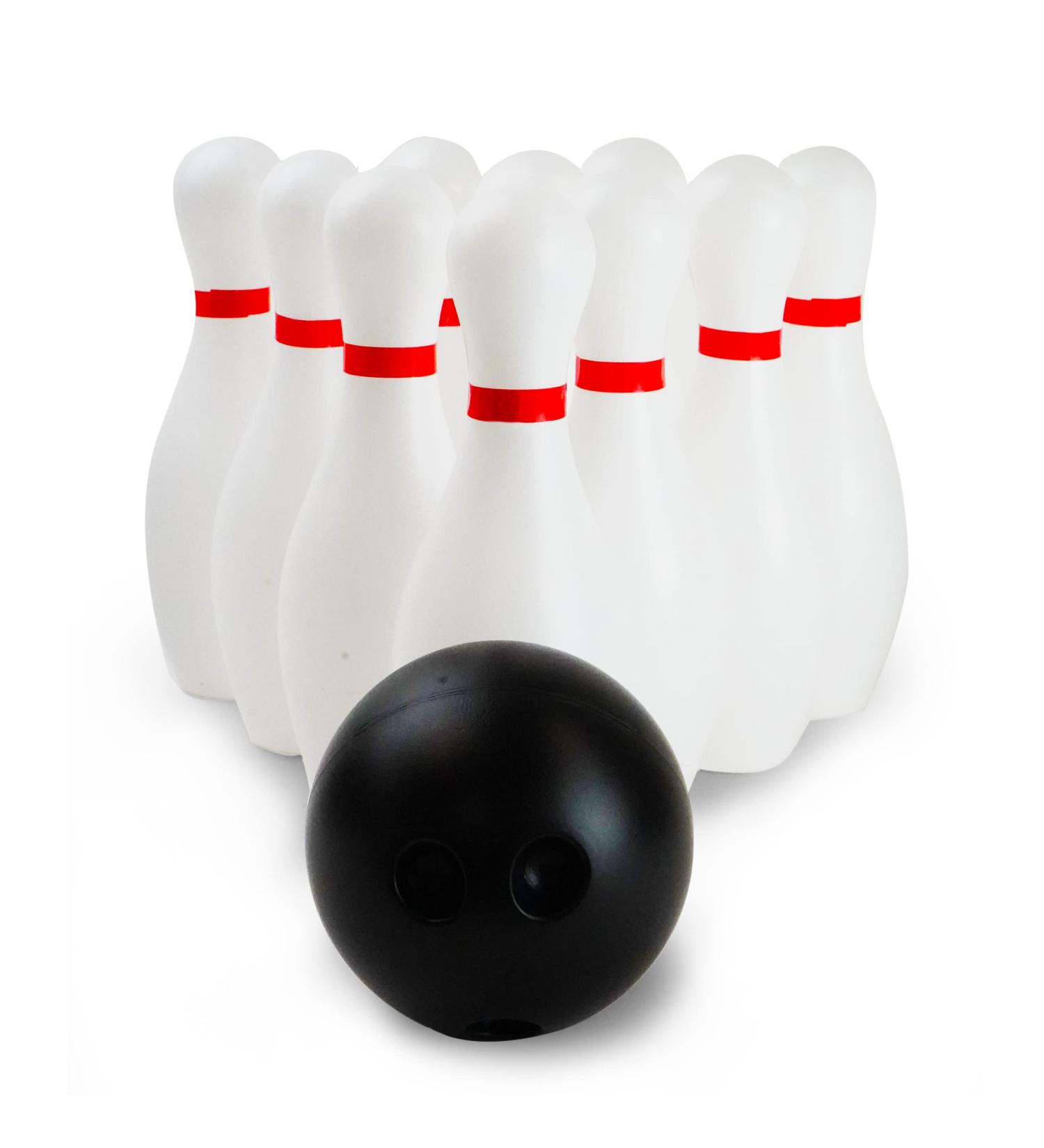 Boley Kids Bowling Set - 12 Piece Outdoor & Indoor Game - Portable Toddler Bowling Pin and Ball Set in White - Buy Online on GoSupps.com