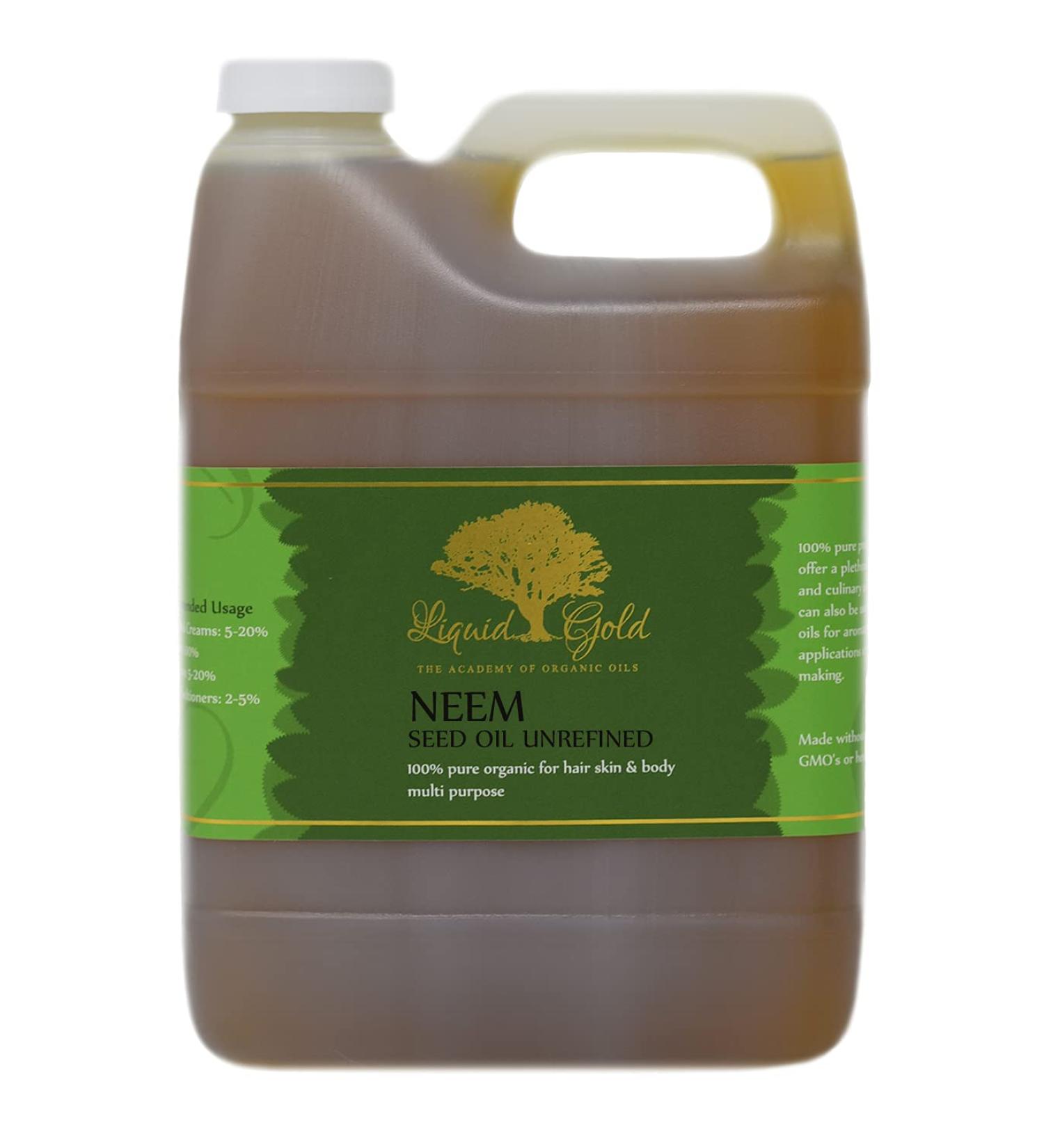 Buy 32 Fl. oz Premium Neem Oil - Organic Cold Pressed Hair Growth & Scalp Moisturizer for Healthy Skin Care - Buy Online on GoSupps.com