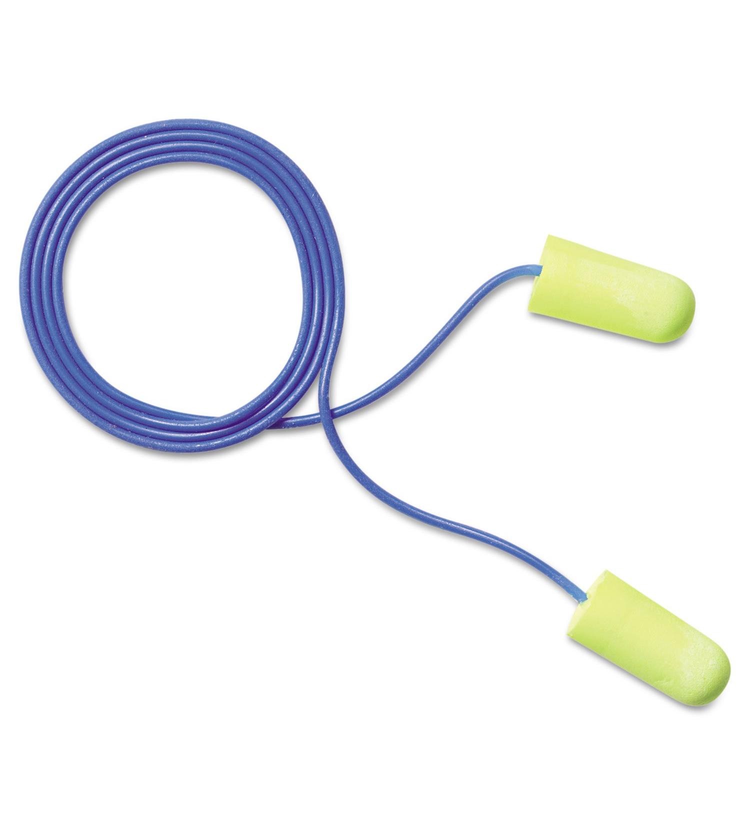 3M E-A-Rsoft Yellow Neon Earplugs - Corded Foam Regular Size 200 ct | Best International Shipping - Buy Online on GoSupps.com