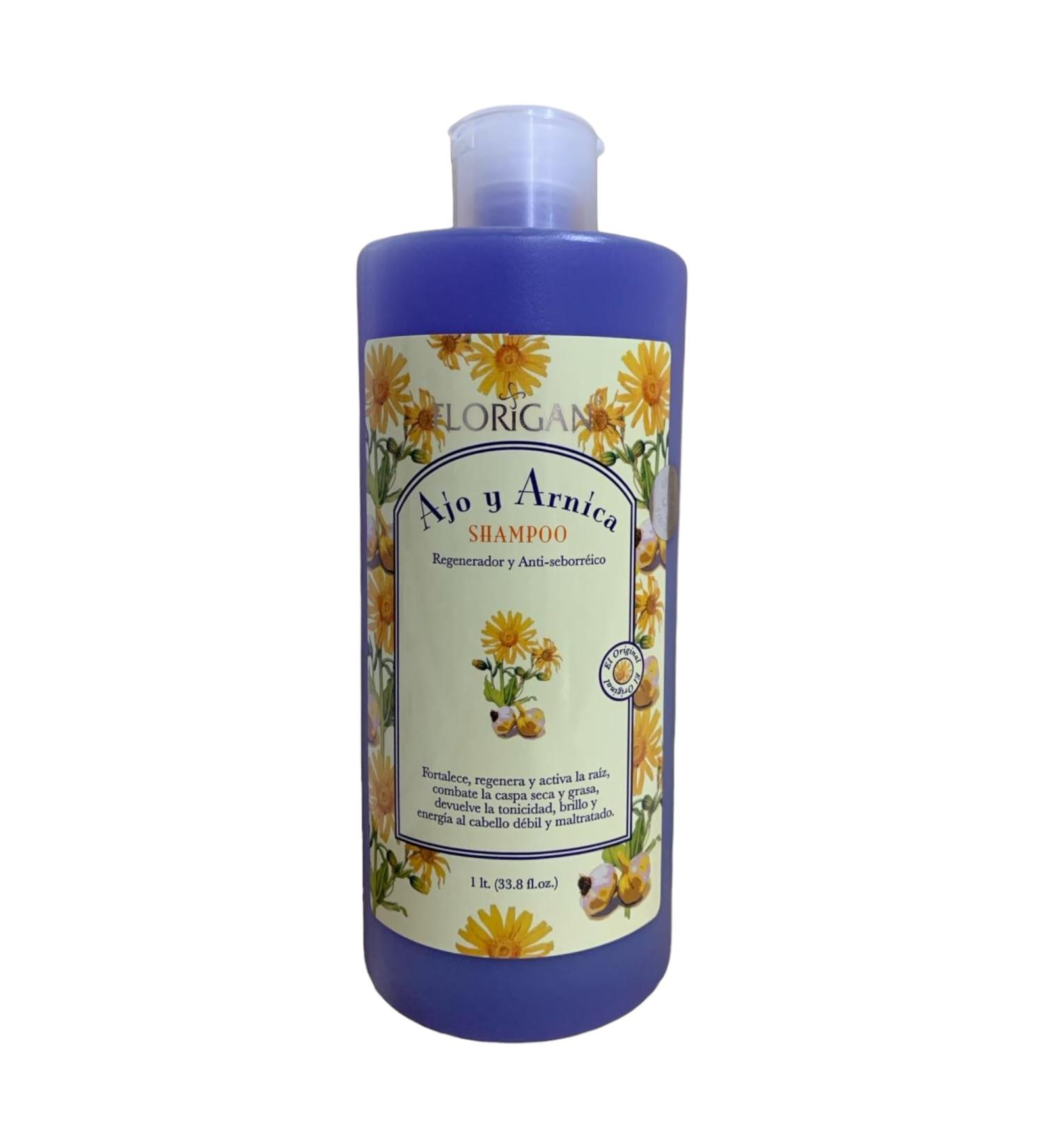 Buy Anti Dandruff & Regenerative Shampoo Ajo y rnica 1L - Florigan Purple | Fast International Shipping - Buy Online on GoSupps.com