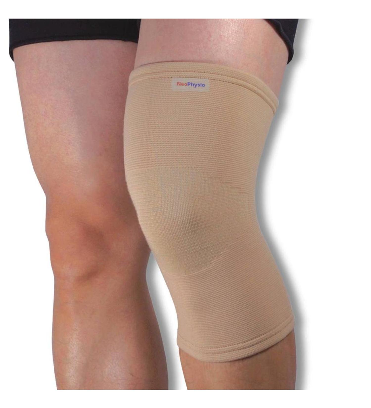 Medical Grade Small Beige Knee Support - Elastic Compression Tubular Sleeve - Buy Online on GoSupps.com