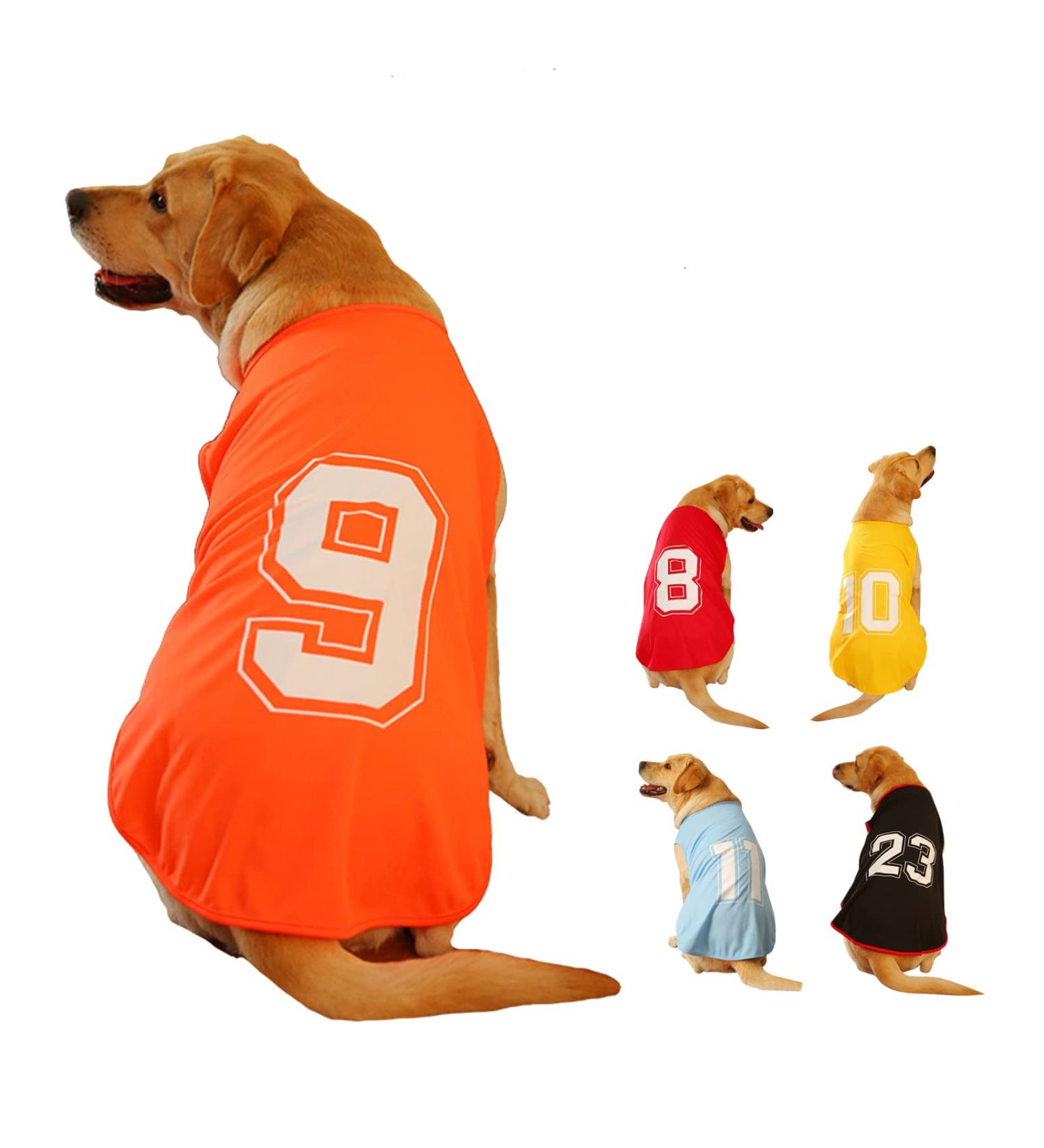 Shop X-Large Orange Dog Shirt - Summer Basic Vest for Large Medium & Small Dogs | Breathable T-Shirt & Tank Top Clothing - Buy Online on GoSupps.com