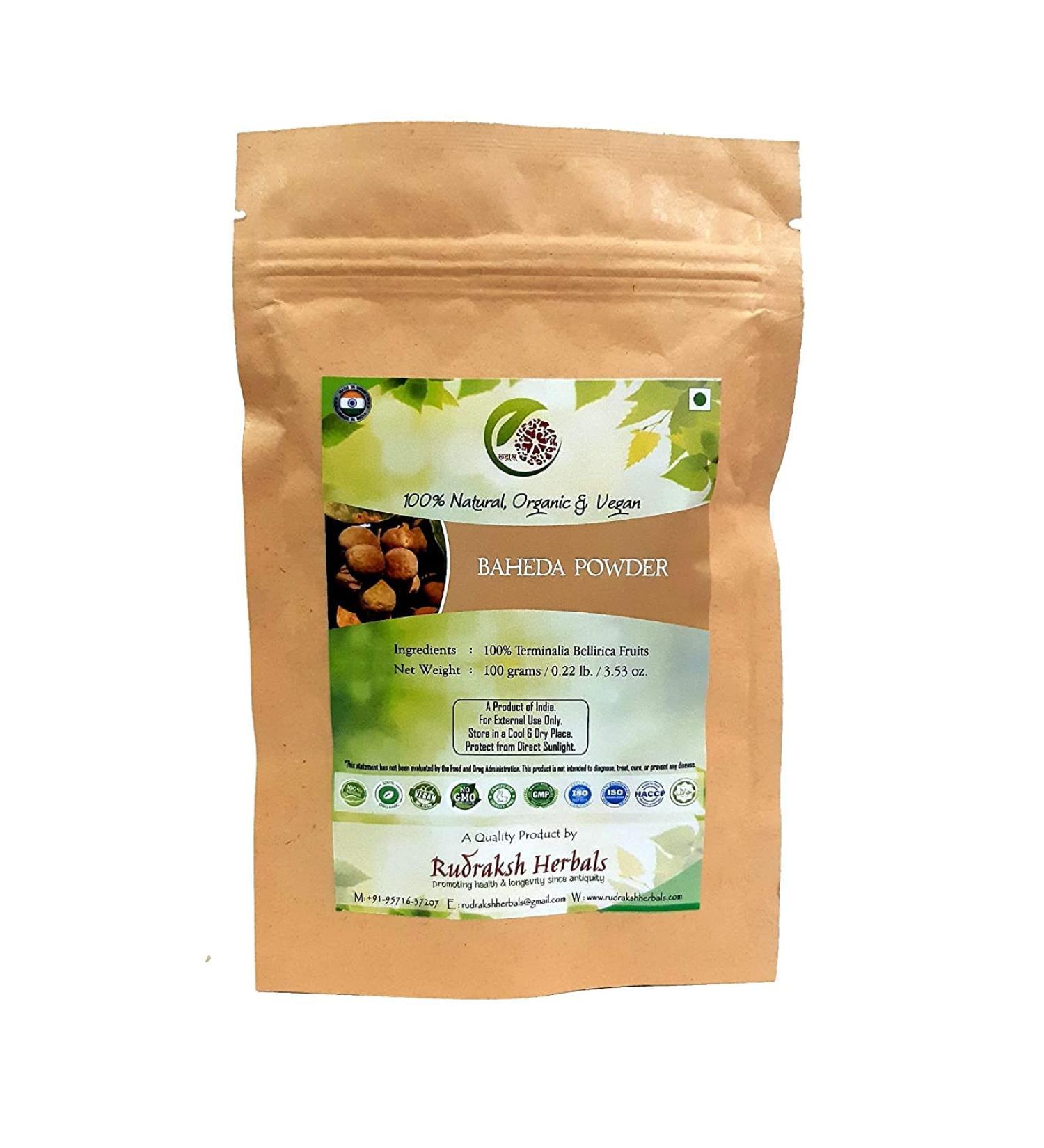 ORGANIZE Rudraksh Herbal Baheda Powder 100 Terminalia Bellirica Fruit 100 gm