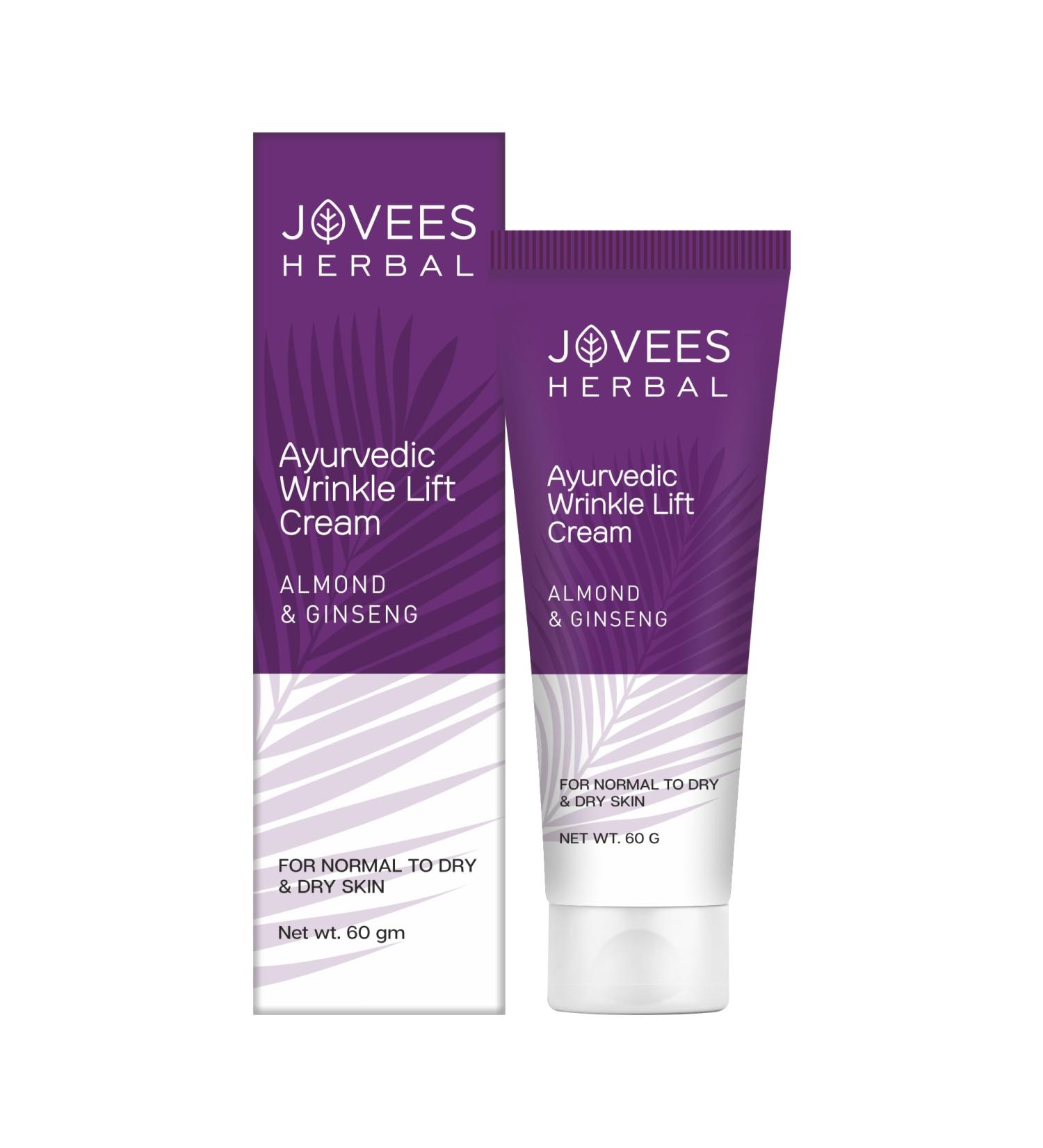 Jovees Almond & Ginseng Wrinkle Lift Cream 60g Anti-Aging Formula for Youthful Skin | International Shipping Available - Buy Online on GoSupps.com