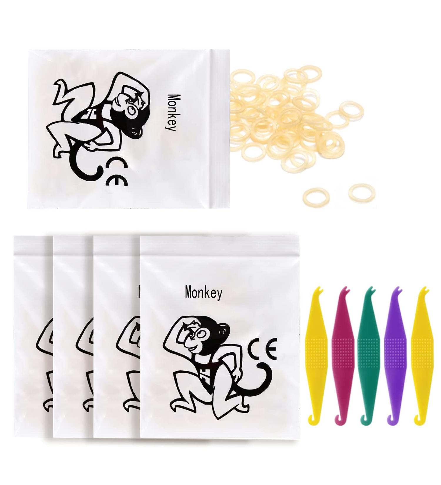 500 Count Maw-Friendly Elastic Rubber Bands & Placemakers for Braces - Monkey Design (0.95 cm) - Buy Online on GoSupps.com