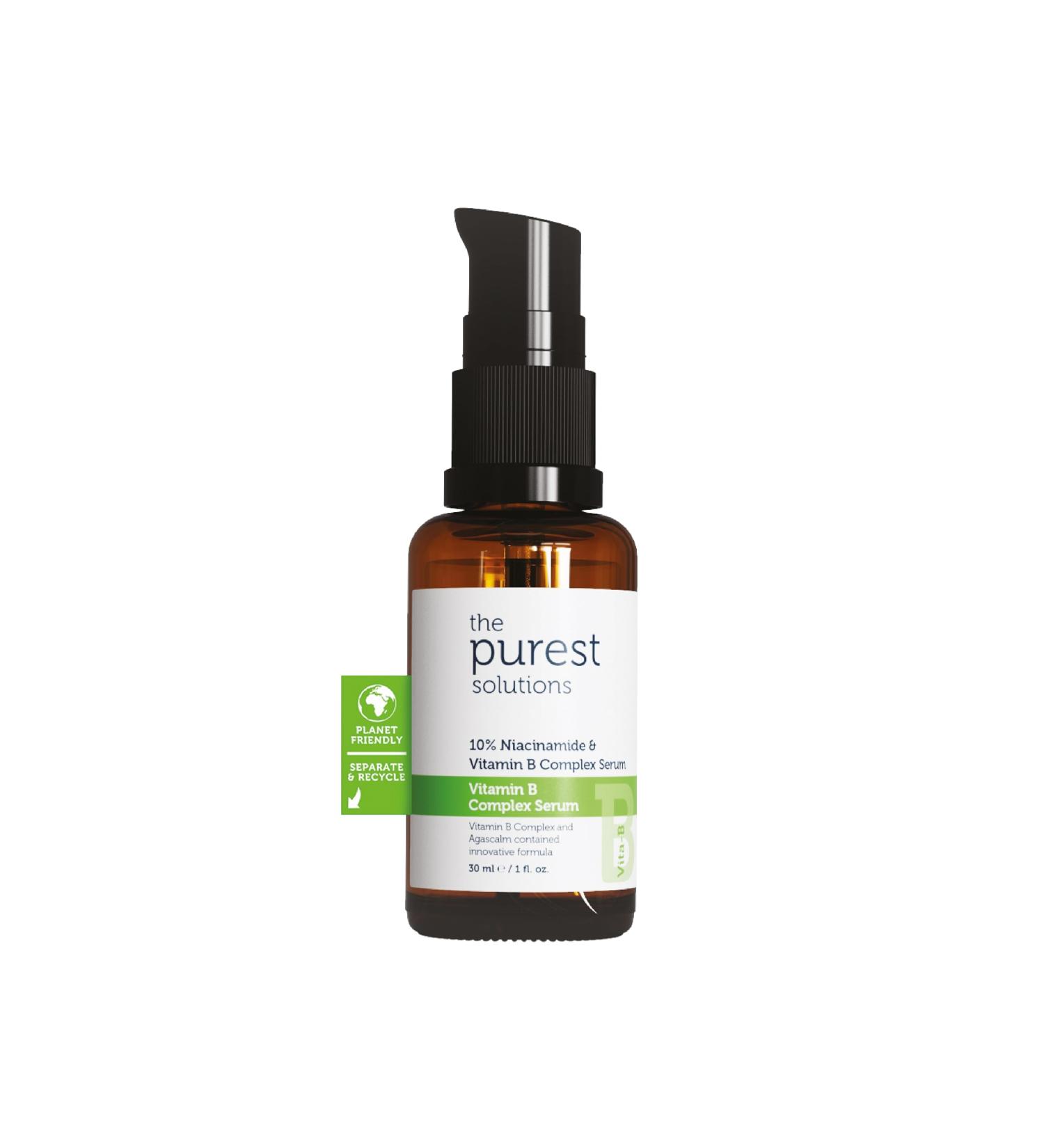 Purest Solutions Vitamin B Complex Serum - Niacinamide 10% | Anti-Redness Restorative | Vegan Cruelty-Free Eco-Friendly - Shop Internationally - Buy Online on GoSupps.com
