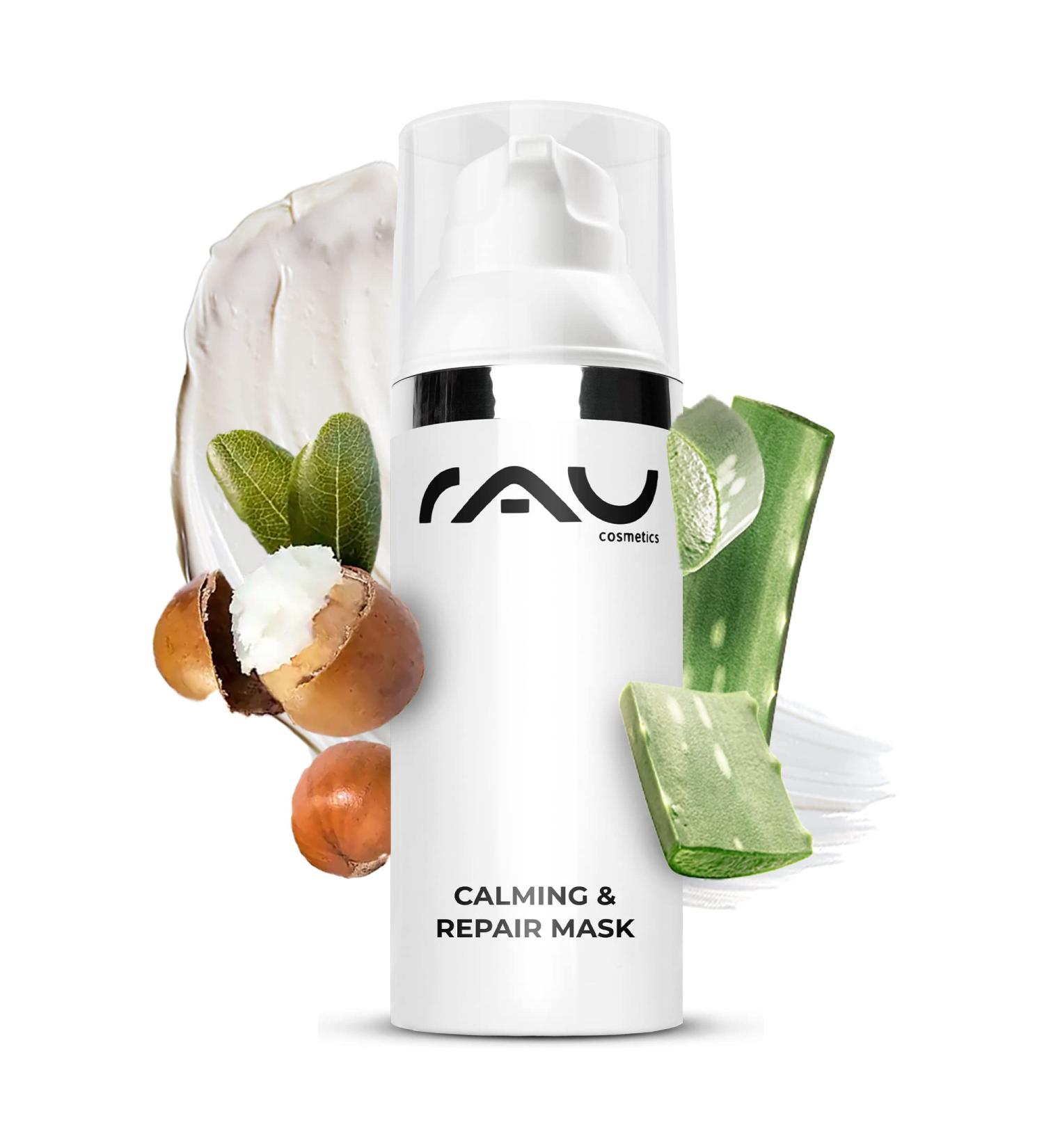 Rau Cosmetics Facial Mask for Dry Skin - Calming & Repair 50ml | Soothing Urea Aloe Vera & Panthenol - Best Face Mask for Men & Women - Buy Online on GoSupps.com