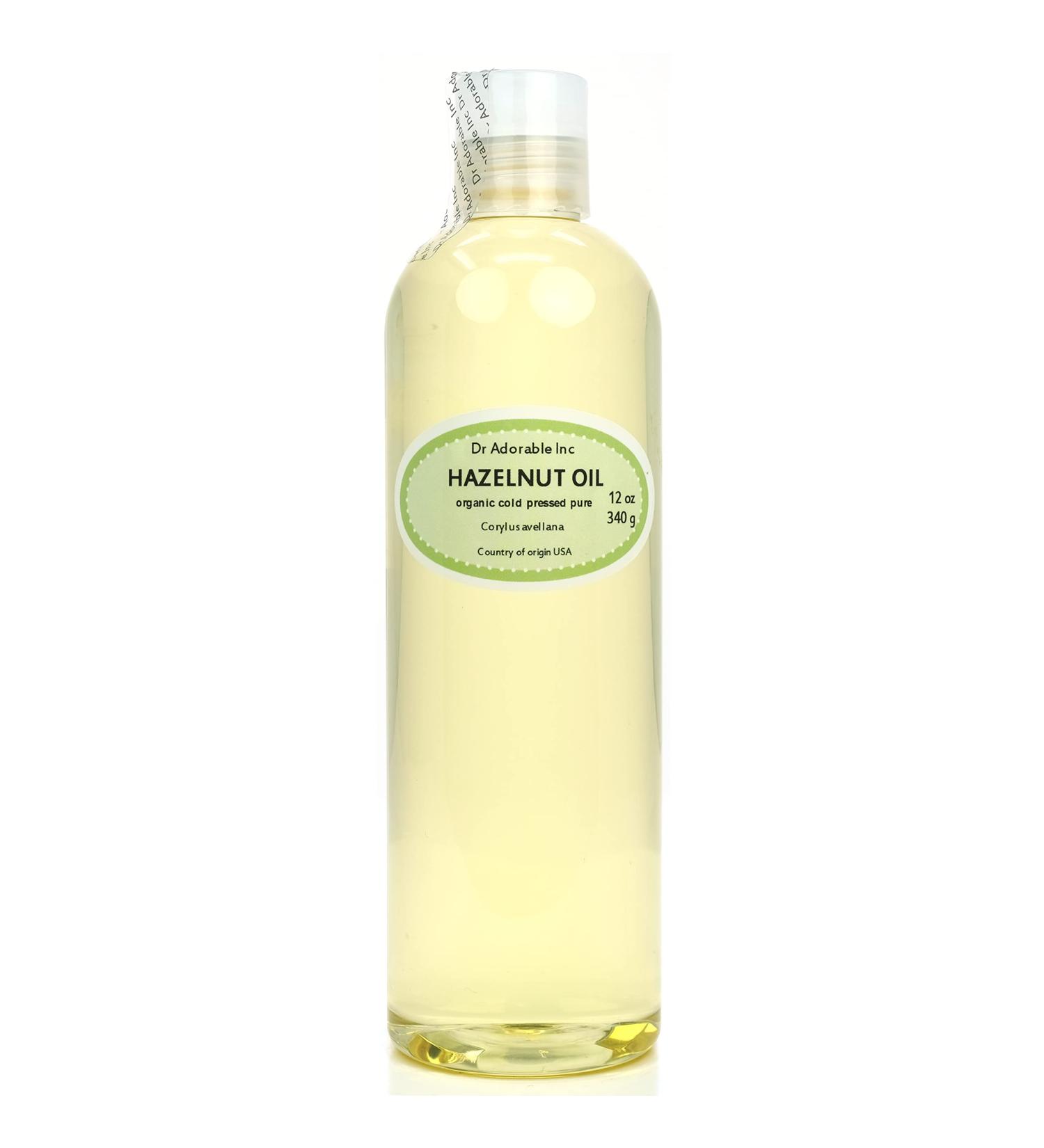 Organic Hazelnut Oil - 12 oz by Dr. Adorable - Expeller Pressed, Pure & Natural - Buy Online on GoSupps.com